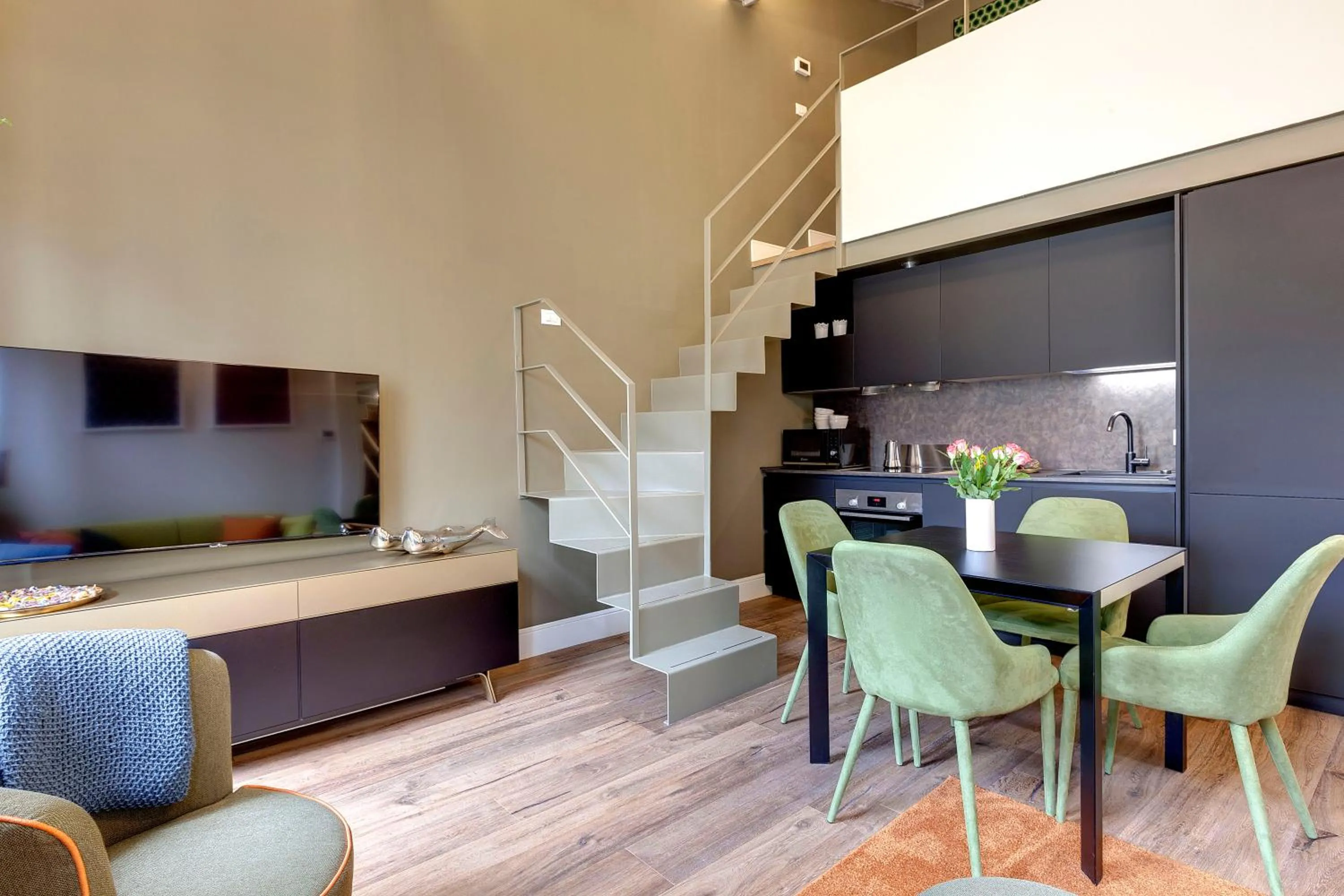 Kitchen or kitchenette in Turandot Apartment by Mamo Florence