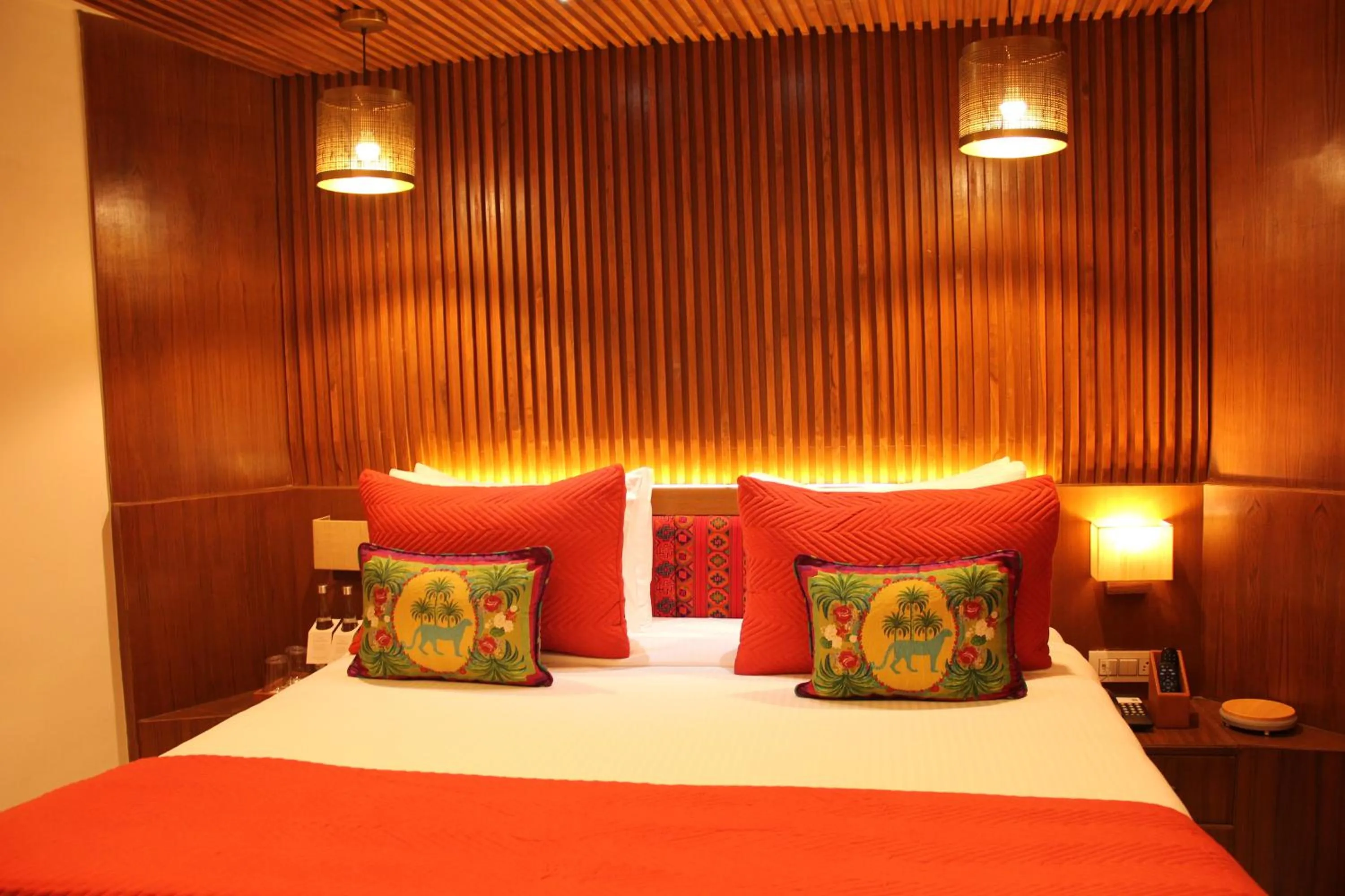 Bed in Tree of Life Eila Art Hotel, Manali