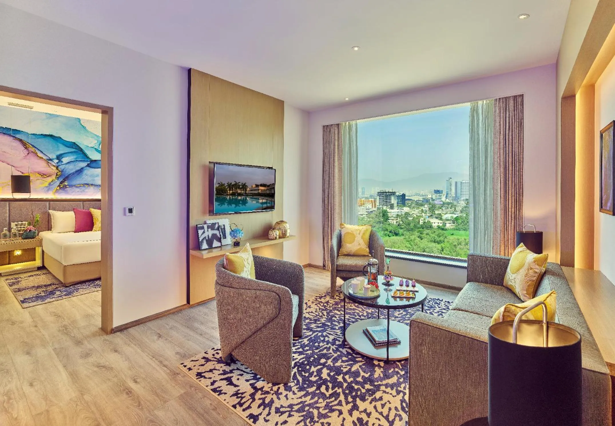 Living room in Vivanta Navi Mumbai Turbhe