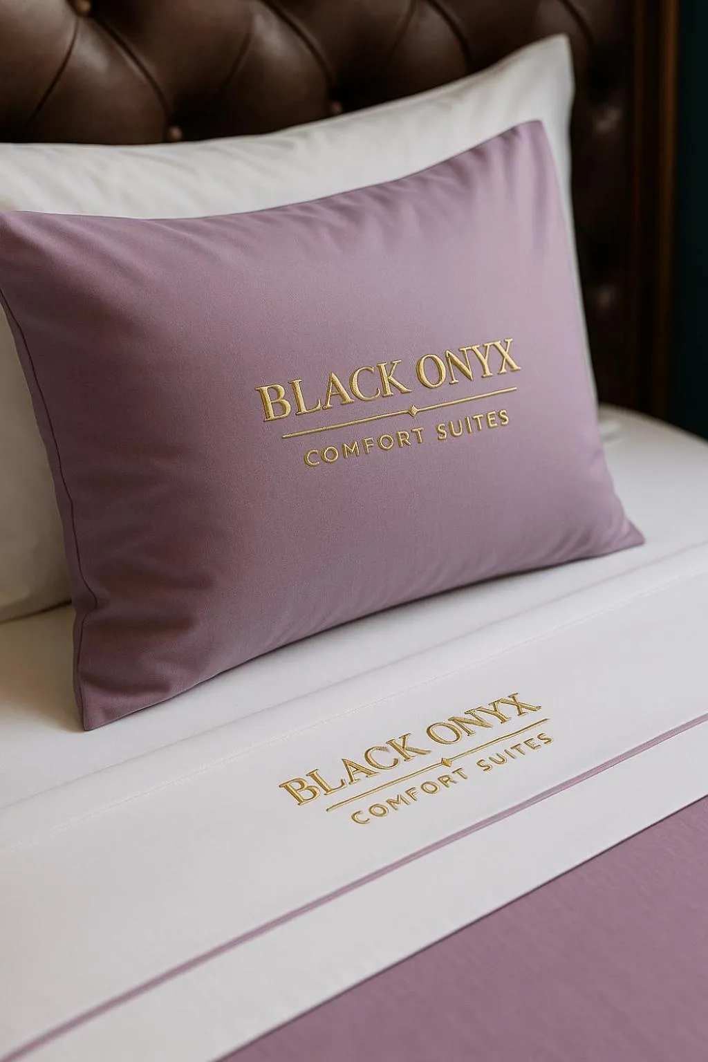 Bed in Black Onyx Comfort Suites - Elegant Stay- City Center Next to Airport Bus