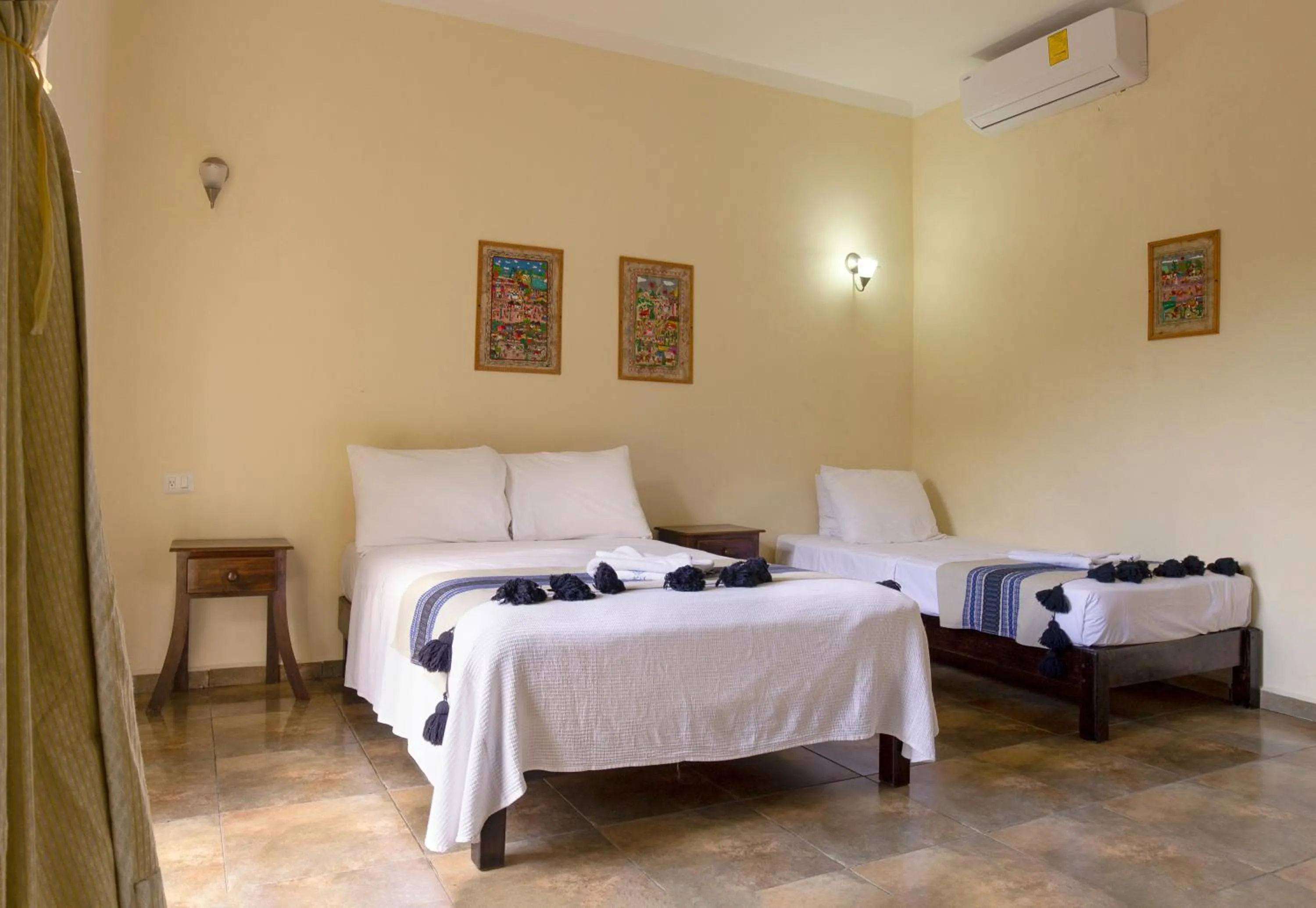 Bedroom, Bed in hotel stella maris tulum