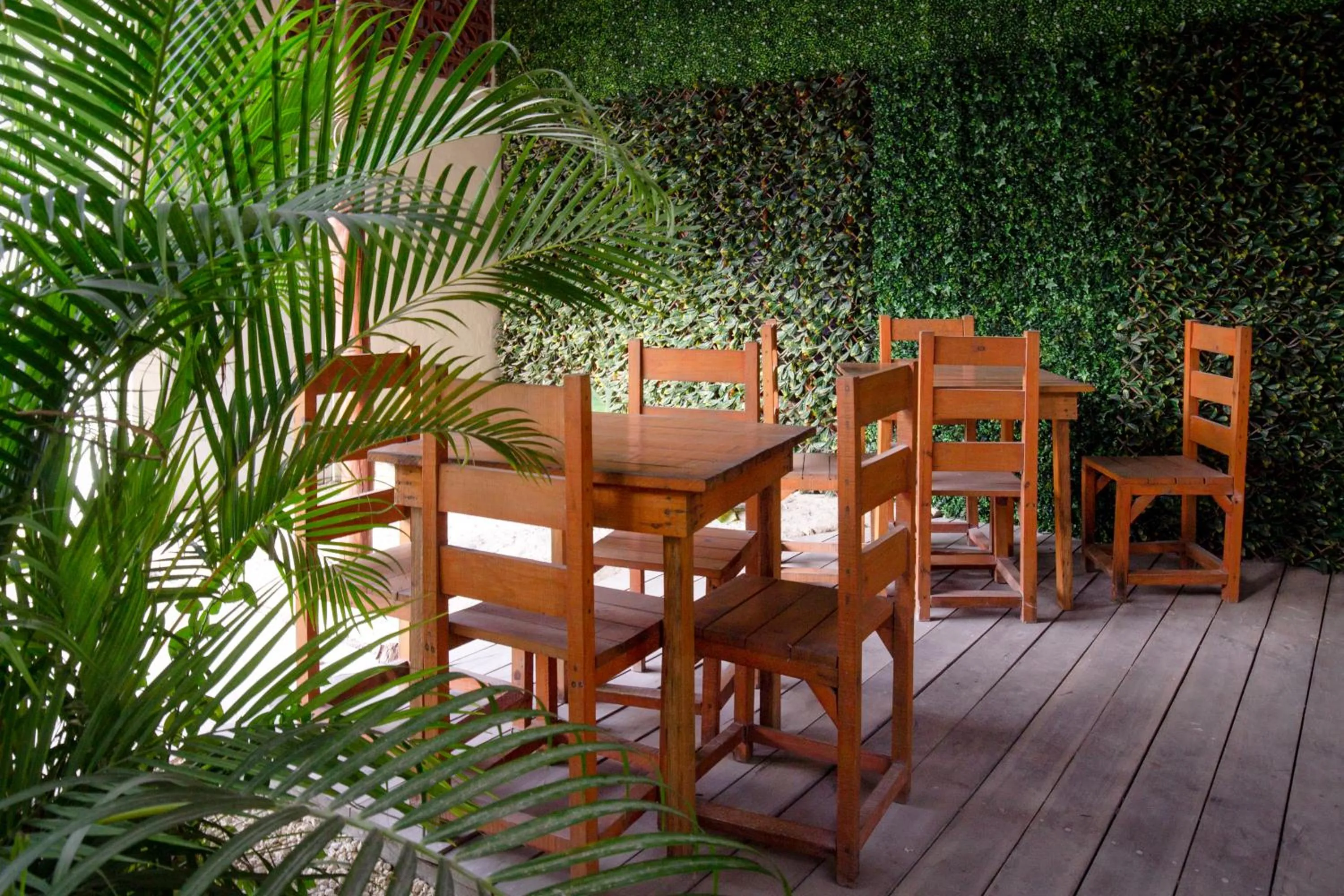 Patio in hotel stella maris tulum