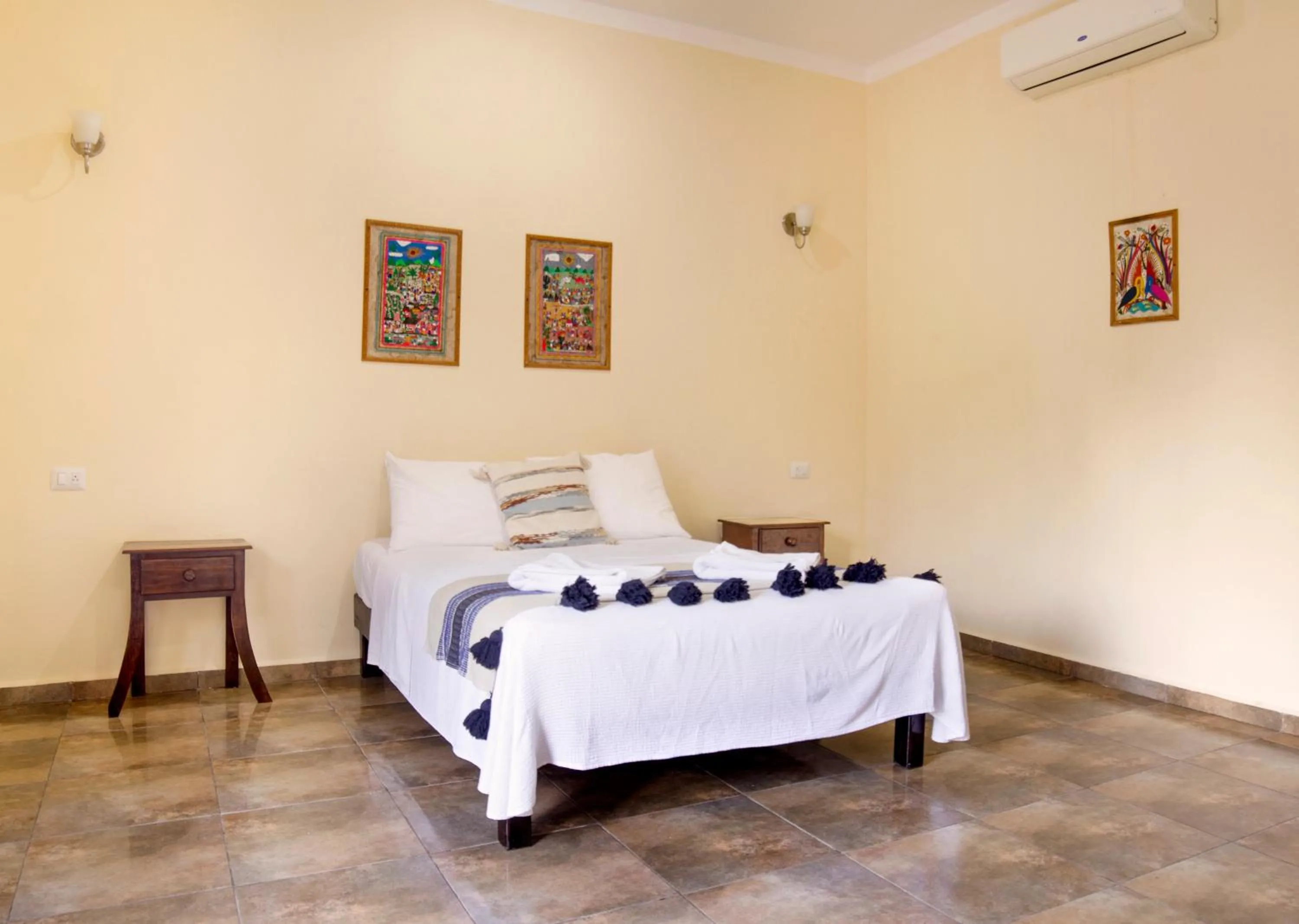 Bedroom, Bed in hotel stella maris tulum