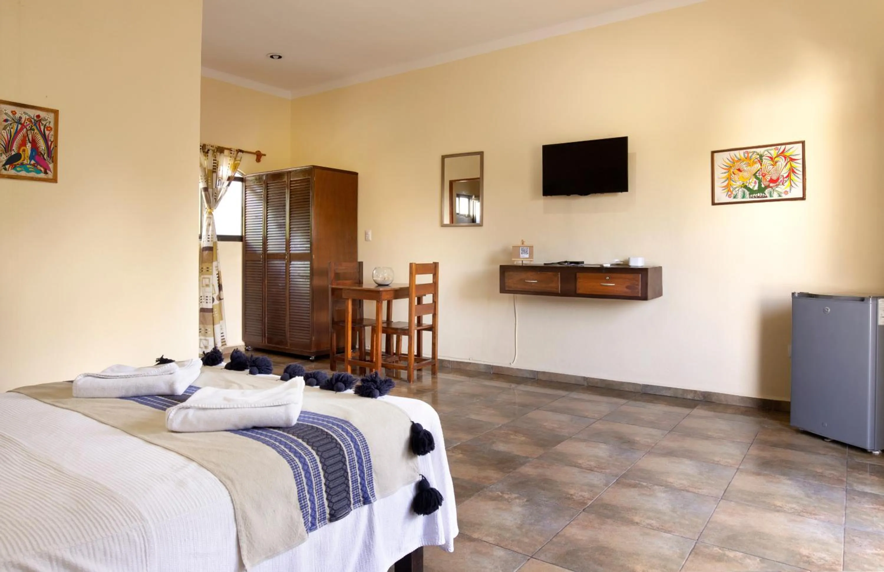 Bedroom, Bed in hotel stella maris tulum