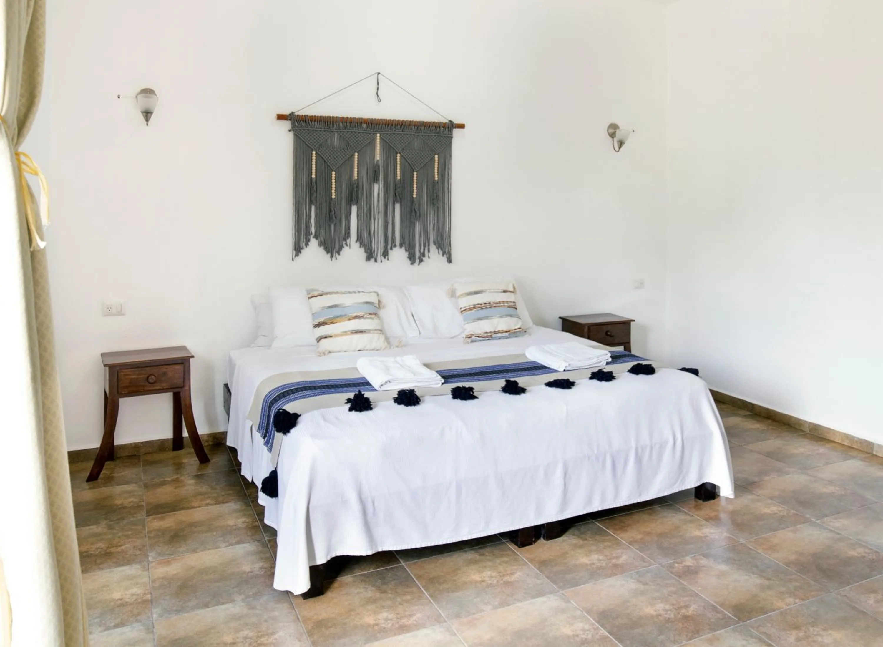 Bedroom, Bed in hotel stella maris tulum