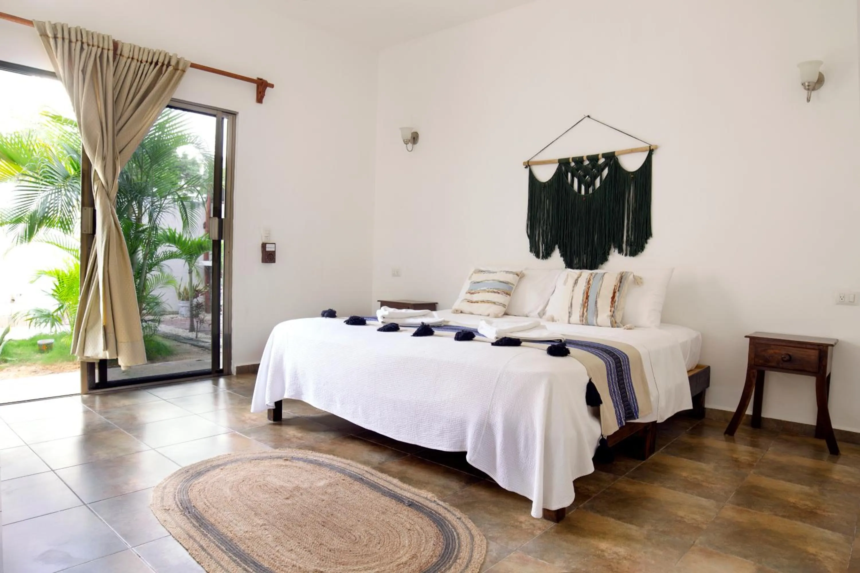 Bed in hotel stella maris tulum