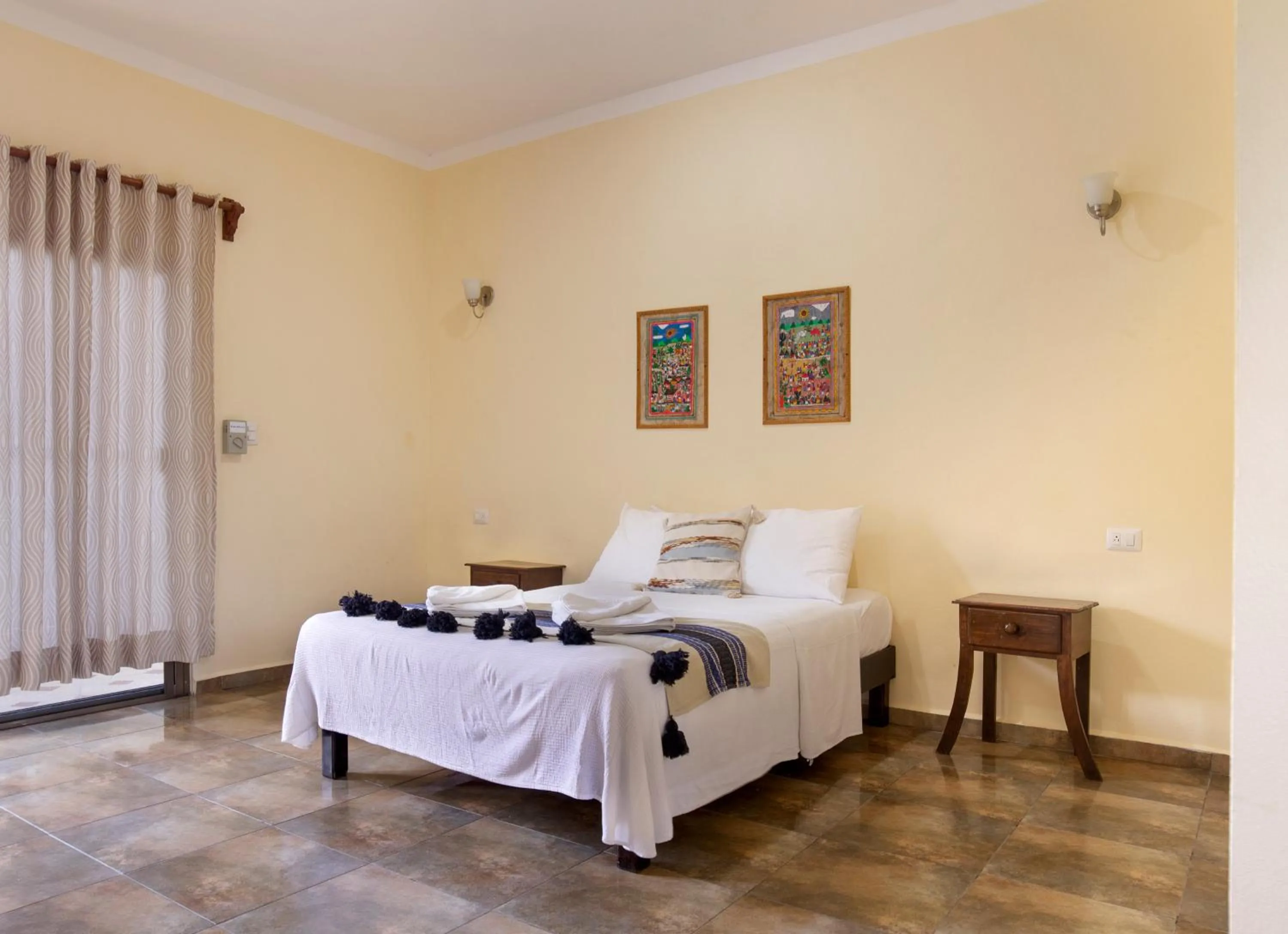 Bedroom, Bed in hotel stella maris tulum