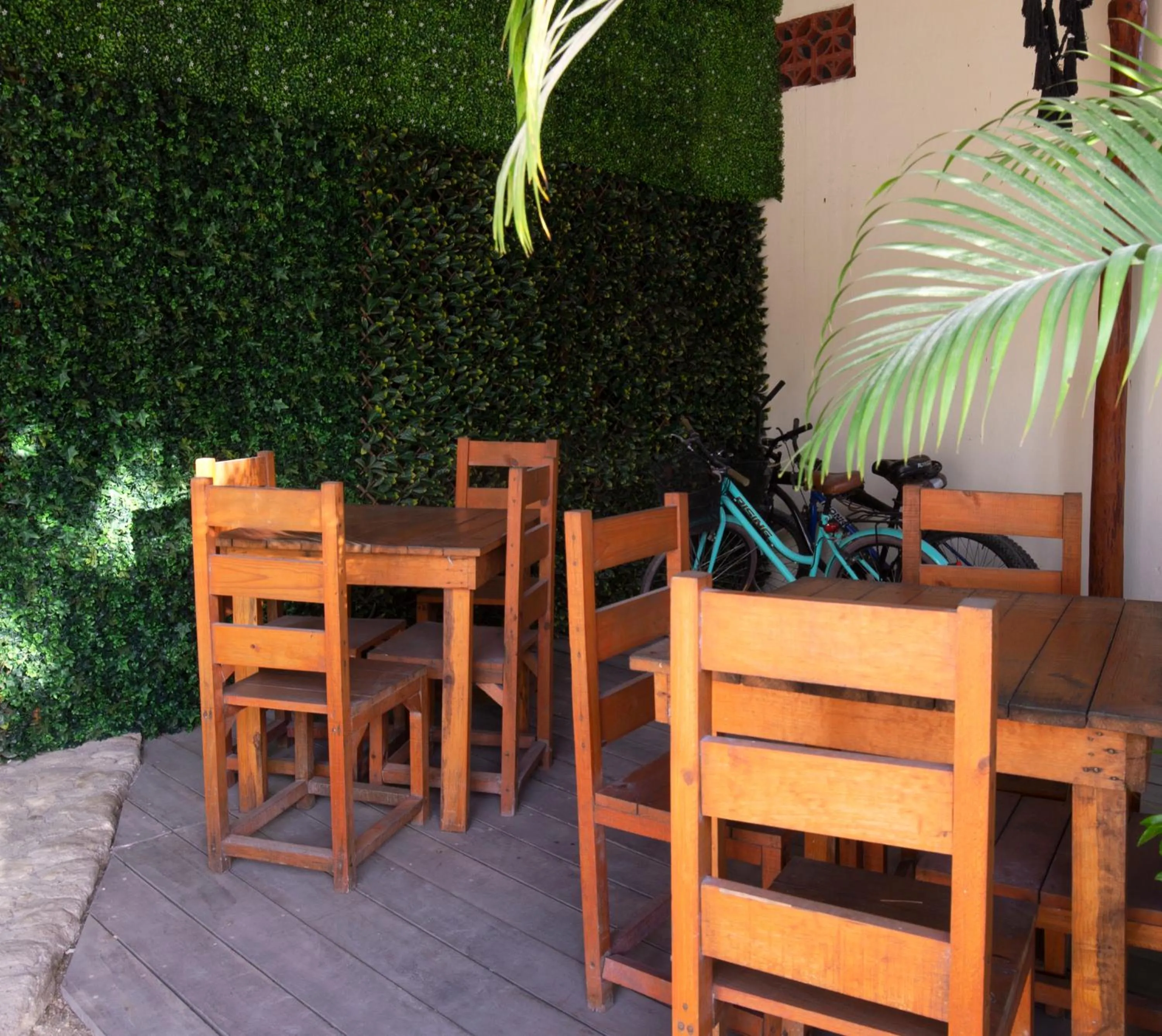 Patio in hotel stella maris tulum