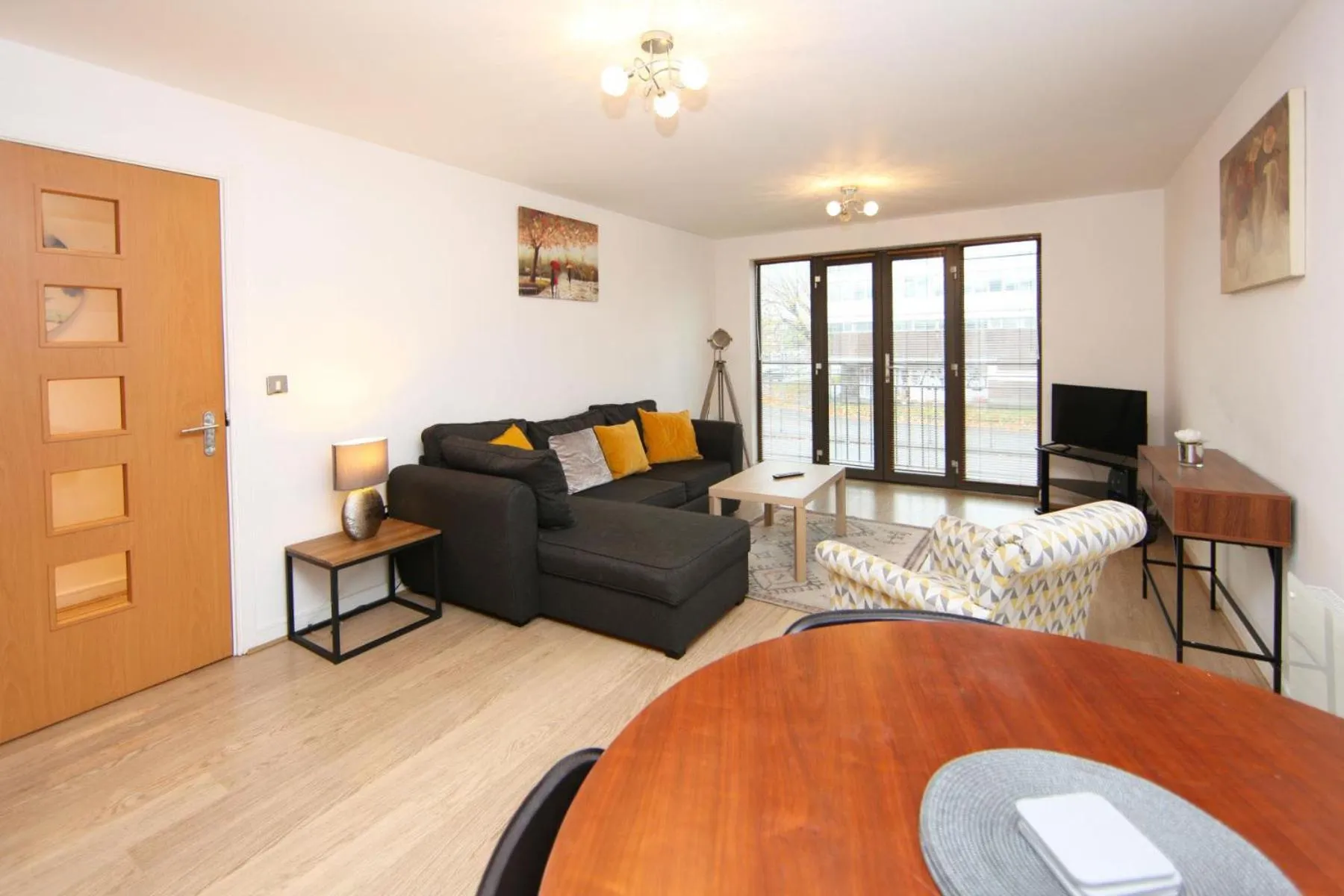 Living room in Albion Street Apartments