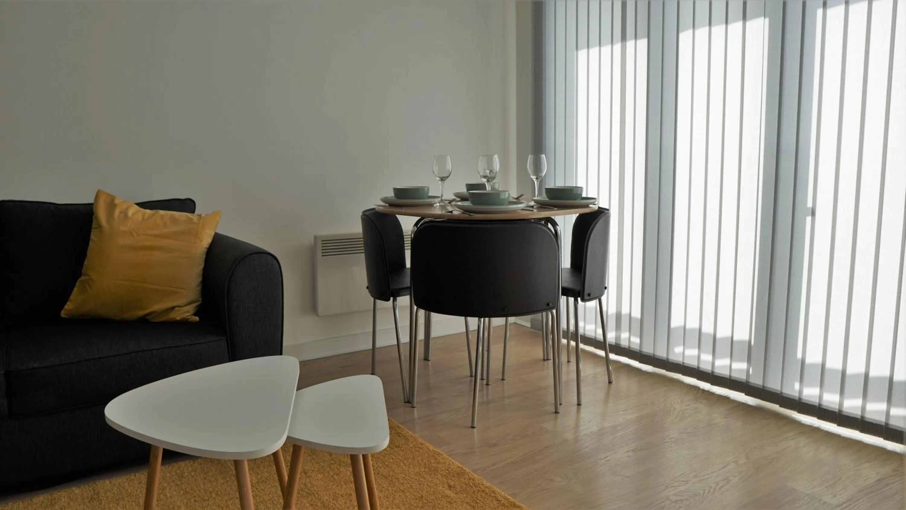 Living room in Albion Street Apartments