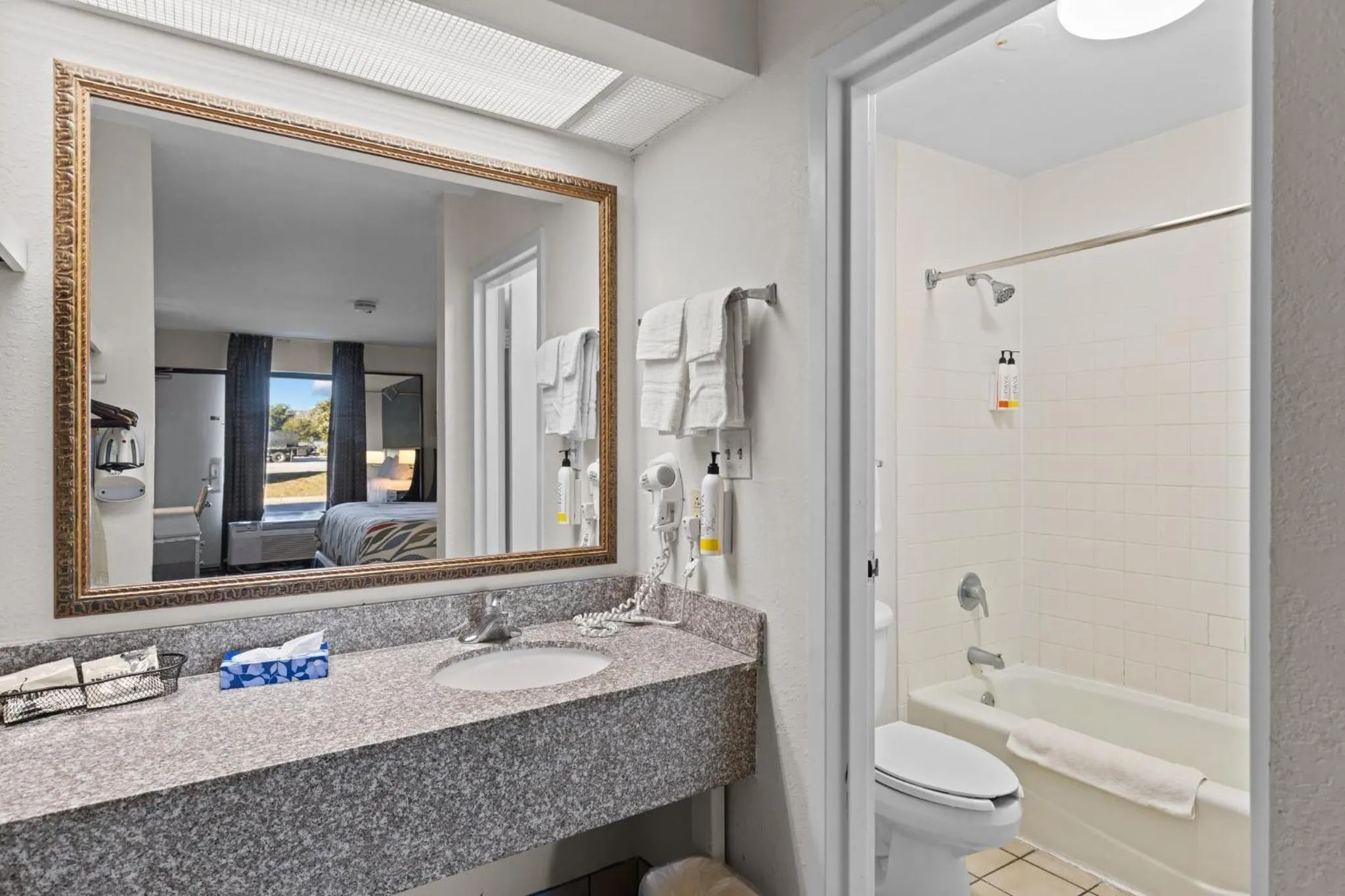 Bathroom in Garnet Inn & Suites, Morehead City near Atlantic Beach