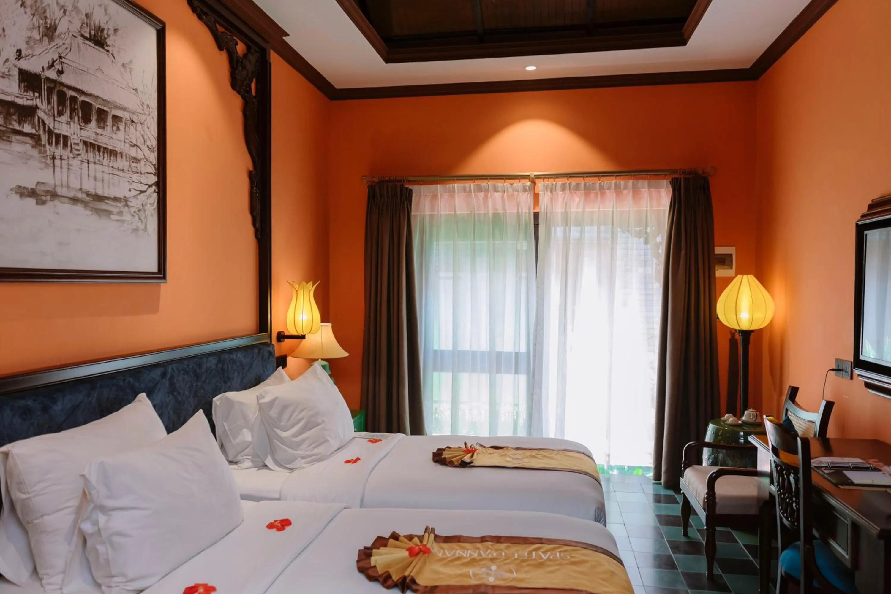 View (from property/room), Bed in Spatel d'Annam - Imperial Boutique Spa & Hotel