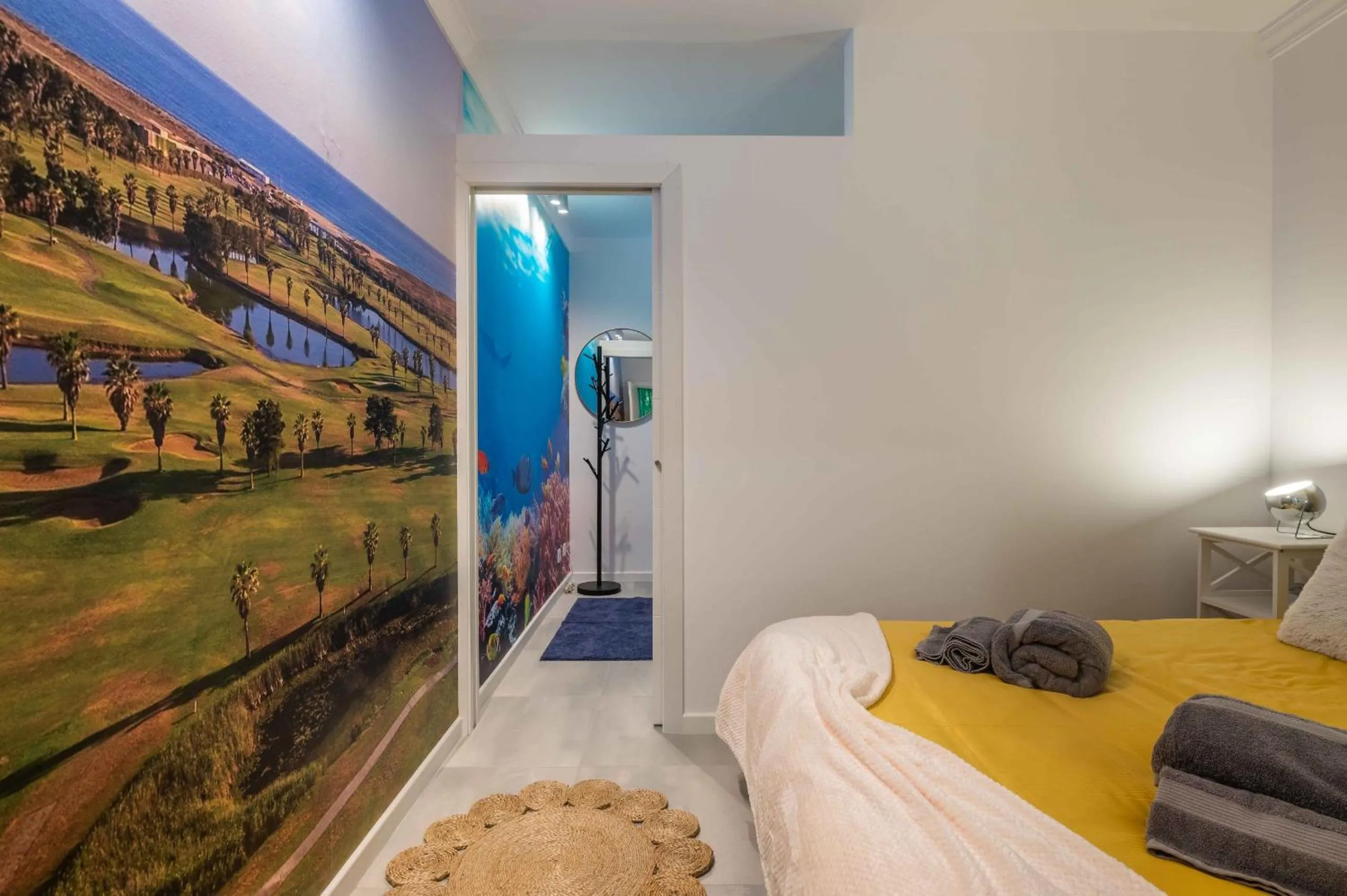 Bed in Salgados 2-Bedroom Apartment - 900m from the Beach - Wifi