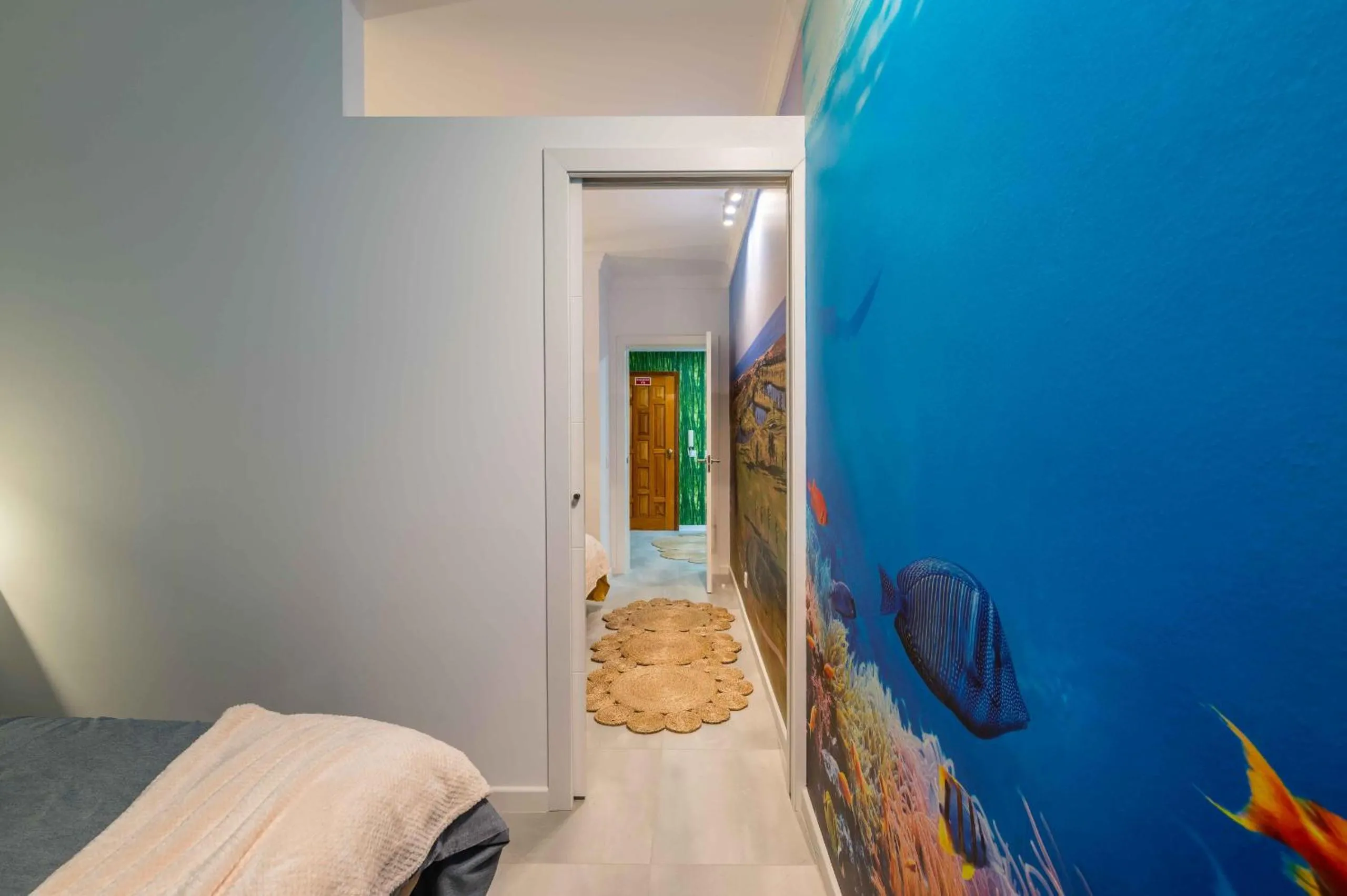 Bed in Salgados 2-Bedroom Apartment - 900m from the Beach - Wifi