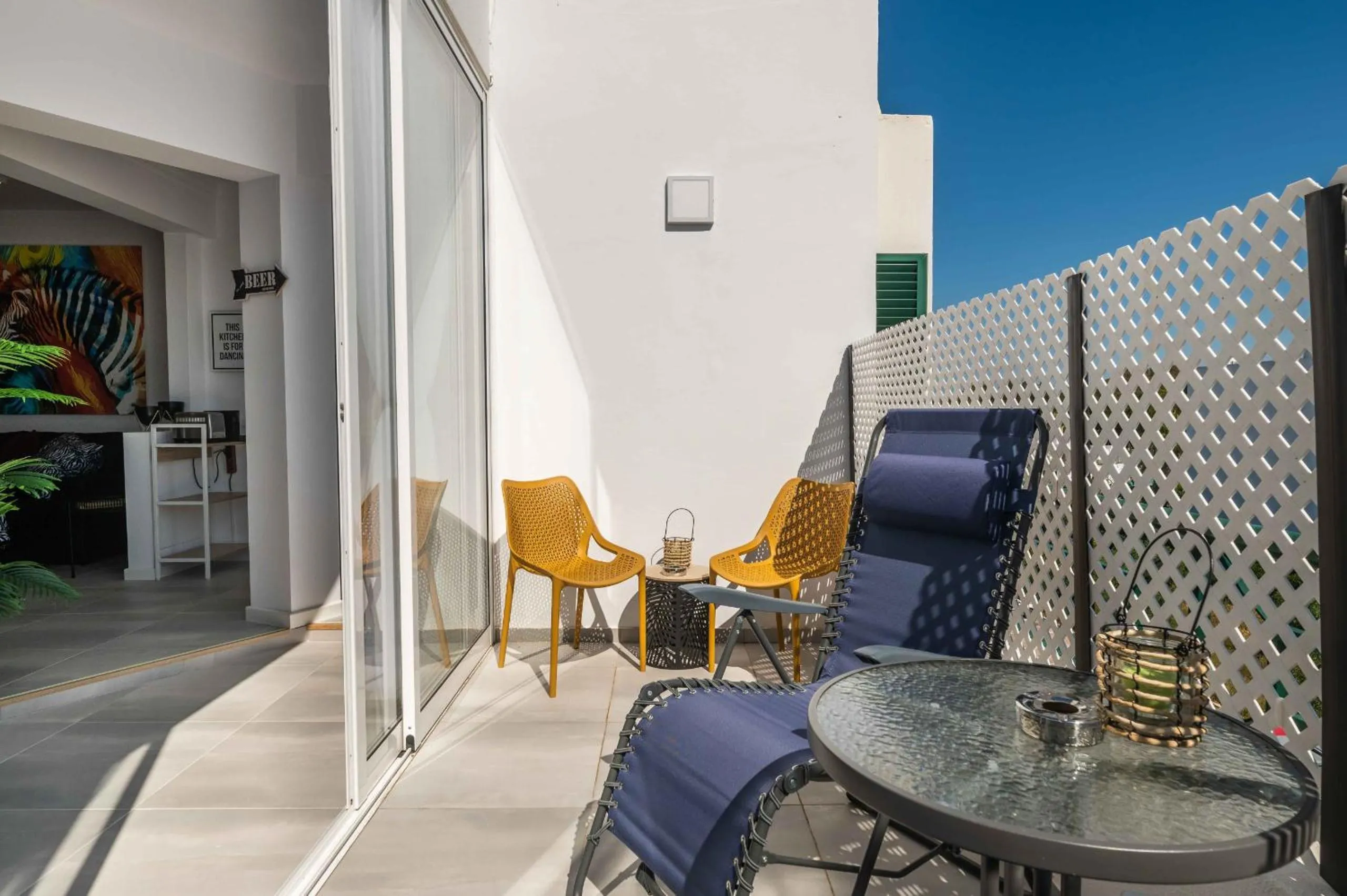 Balcony/Terrace in Salgados 2-Bedroom Apartment - 900m from the Beach - Wifi