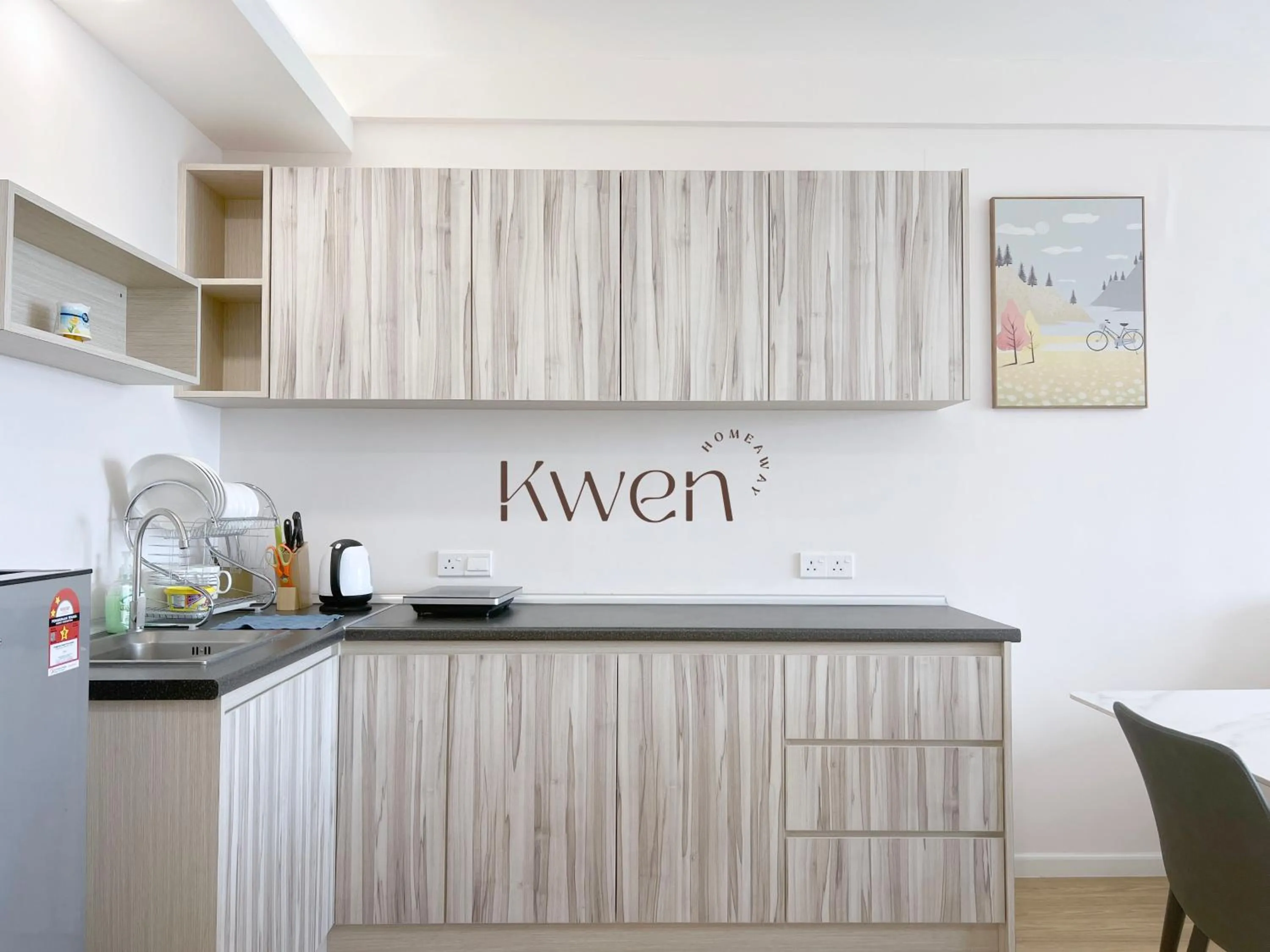kitchen in KWEN Suites-Tanjung Aru InfinityPool Seaview/Airport View