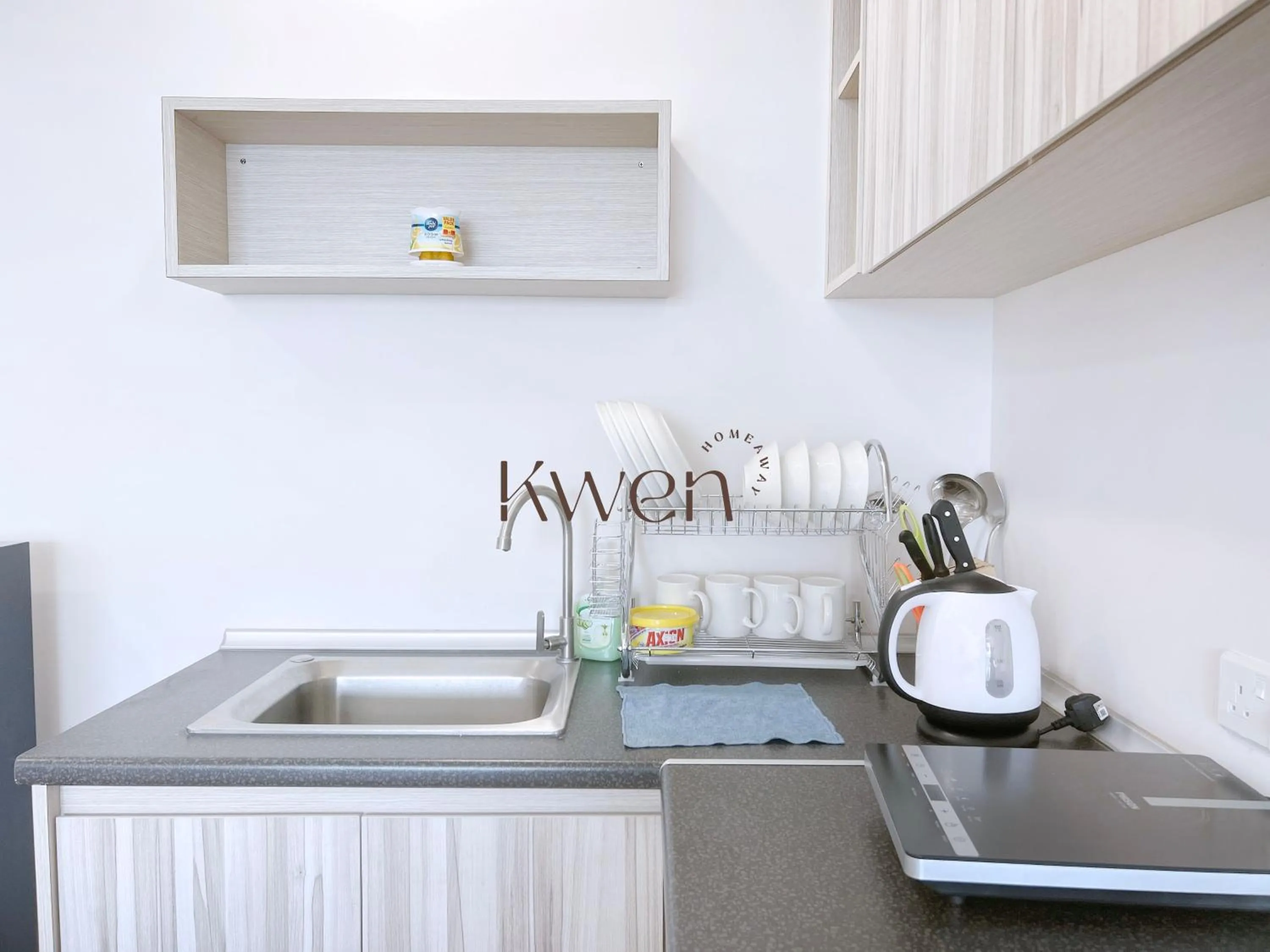kitchen in KWEN Suites-Tanjung Aru InfinityPool Seaview/Airport View