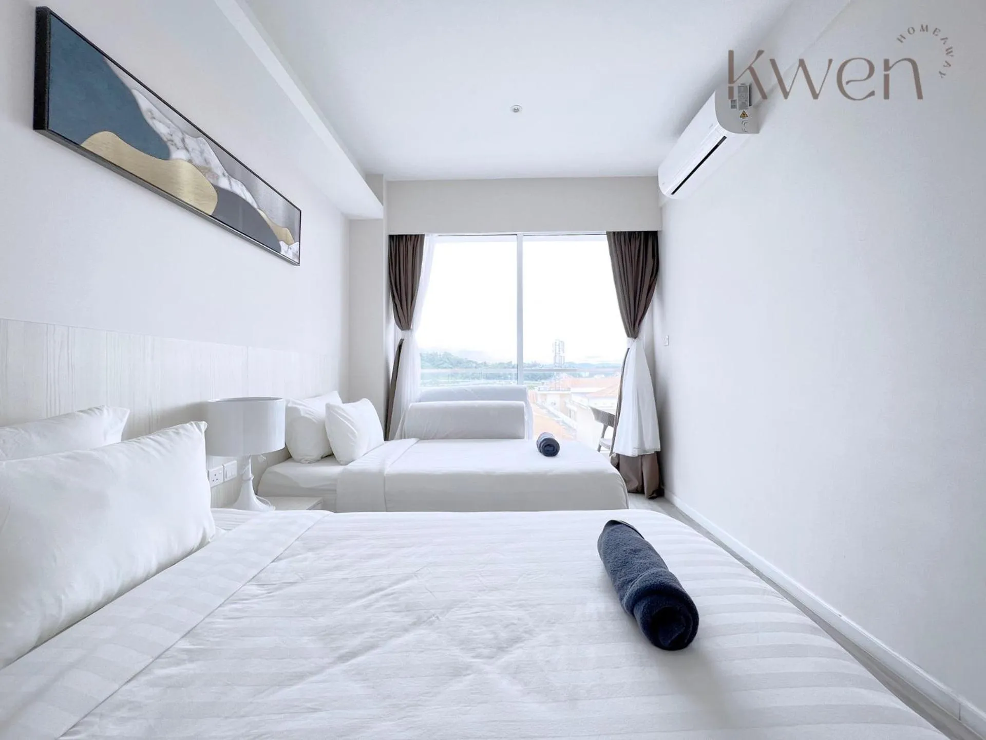 Bedroom, Bed in KWEN Suites-Tanjung Aru InfinityPool Seaview/Airport View