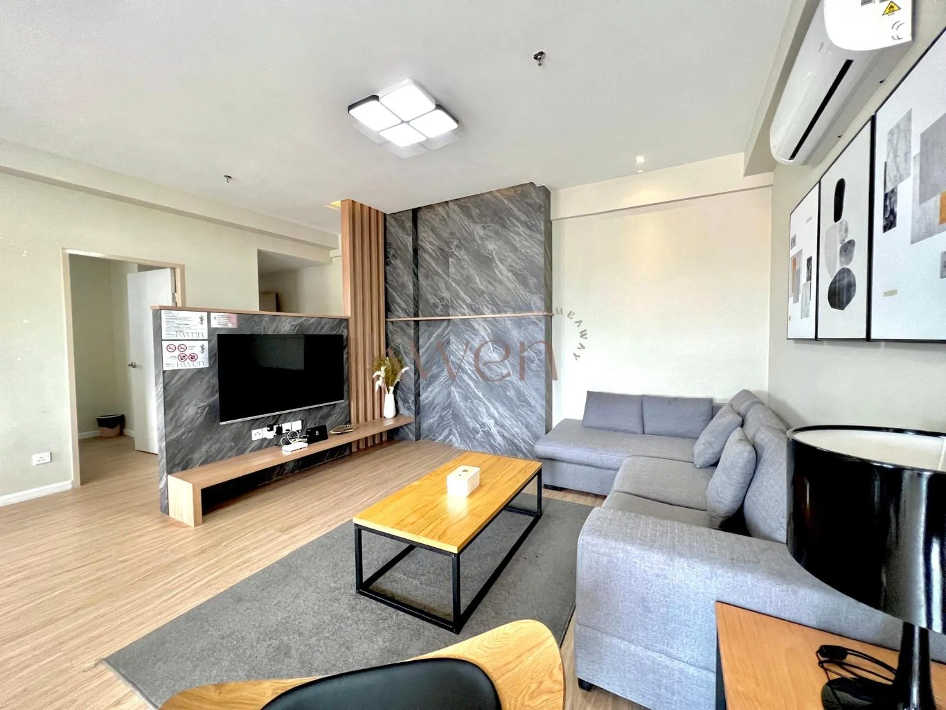 Living room in KWEN Suites-Tanjung Aru InfinityPool Seaview/Airport View