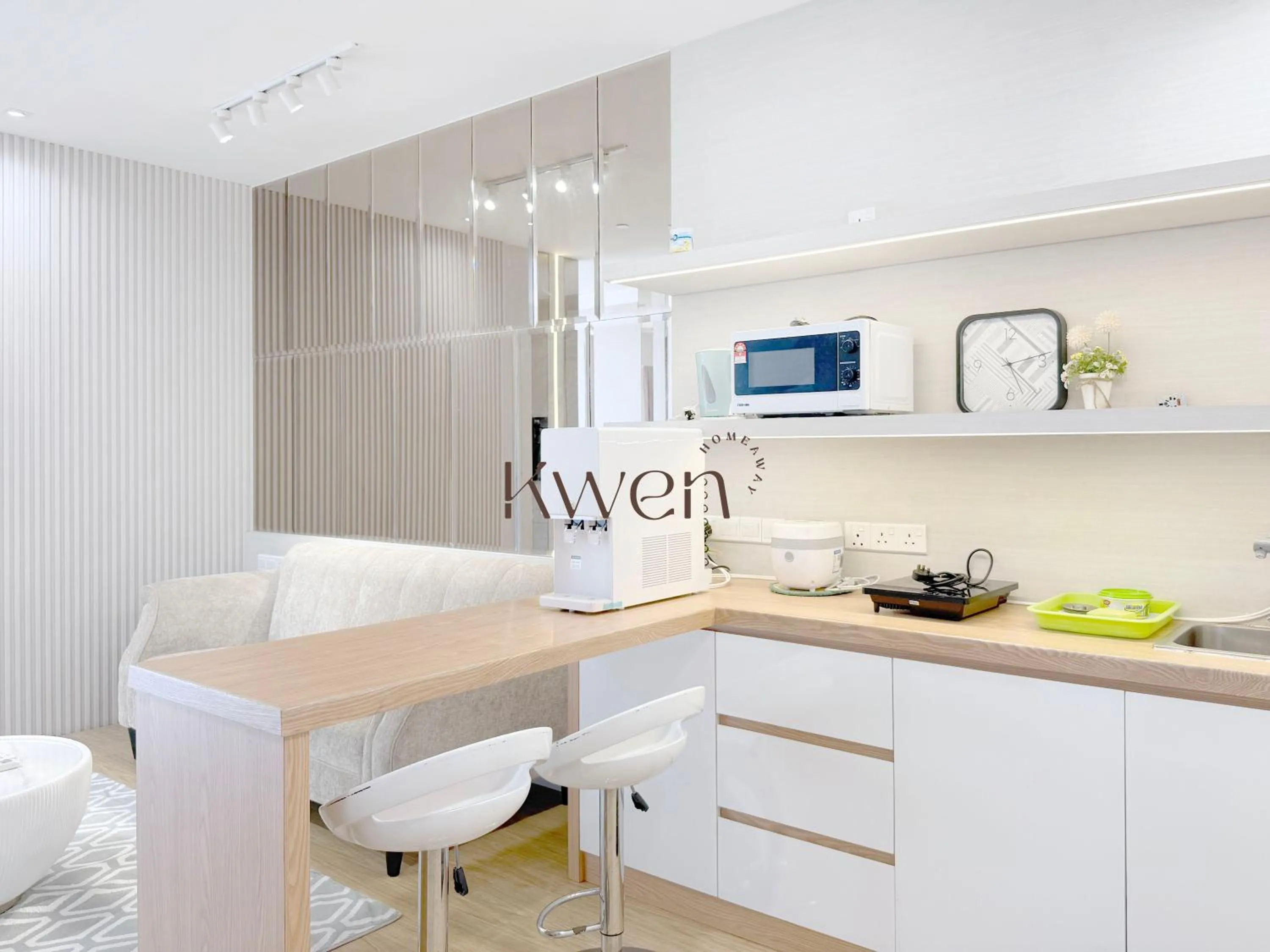 kitchen in KWEN Suites-Tanjung Aru InfinityPool Seaview/Airport View