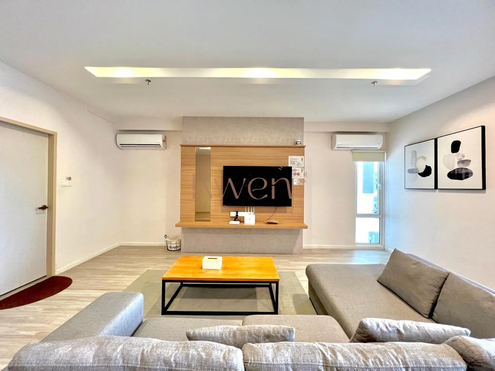 Living room in KWEN Suites-Tanjung Aru InfinityPool Seaview/Airport View