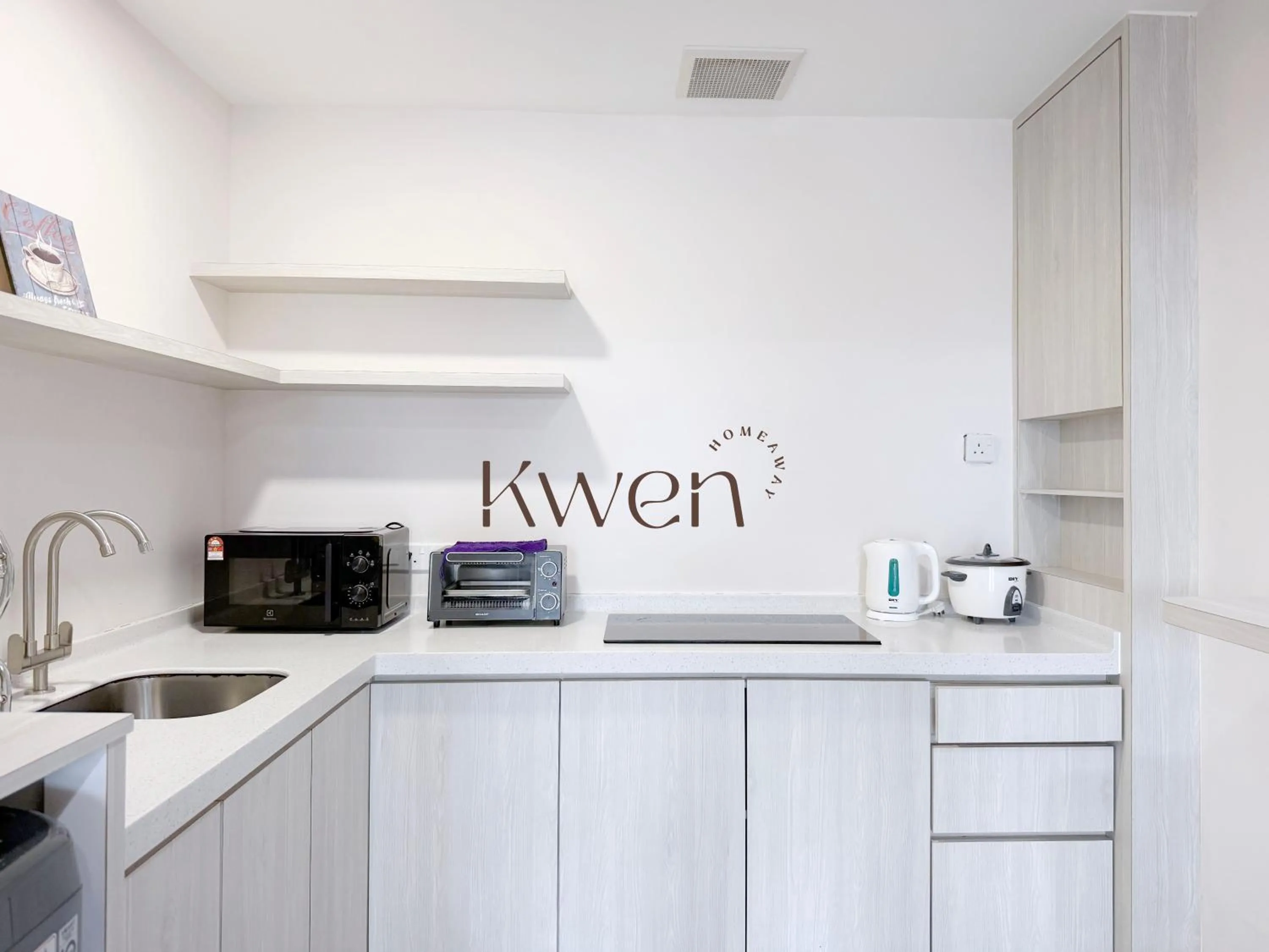 kitchen in KWEN Suites-Tanjung Aru InfinityPool Seaview/Airport View