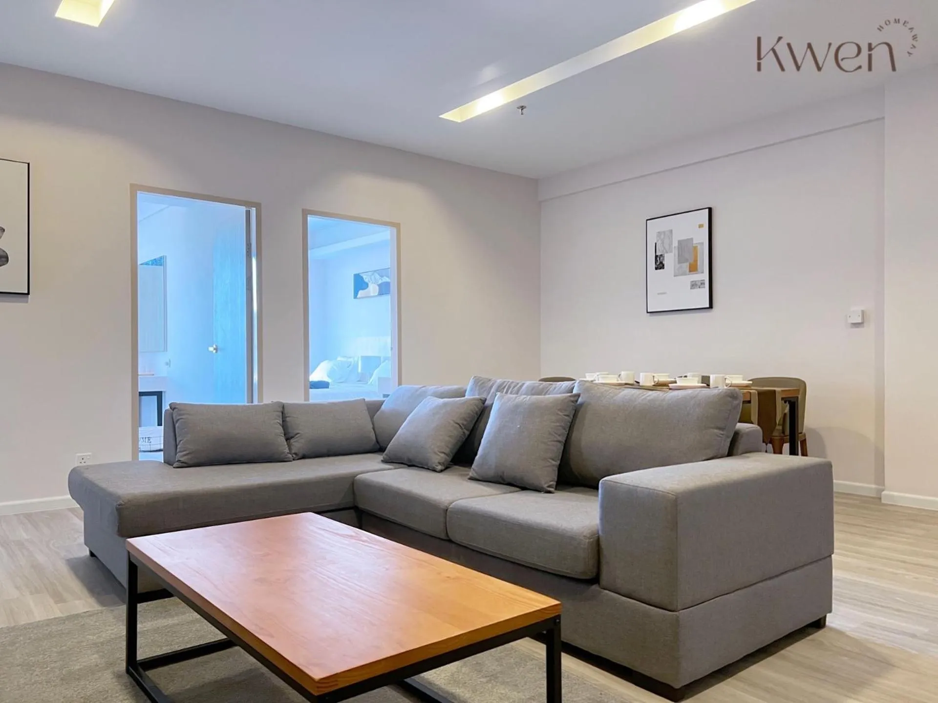 Living room in KWEN Suites-Tanjung Aru InfinityPool Seaview/Airport View