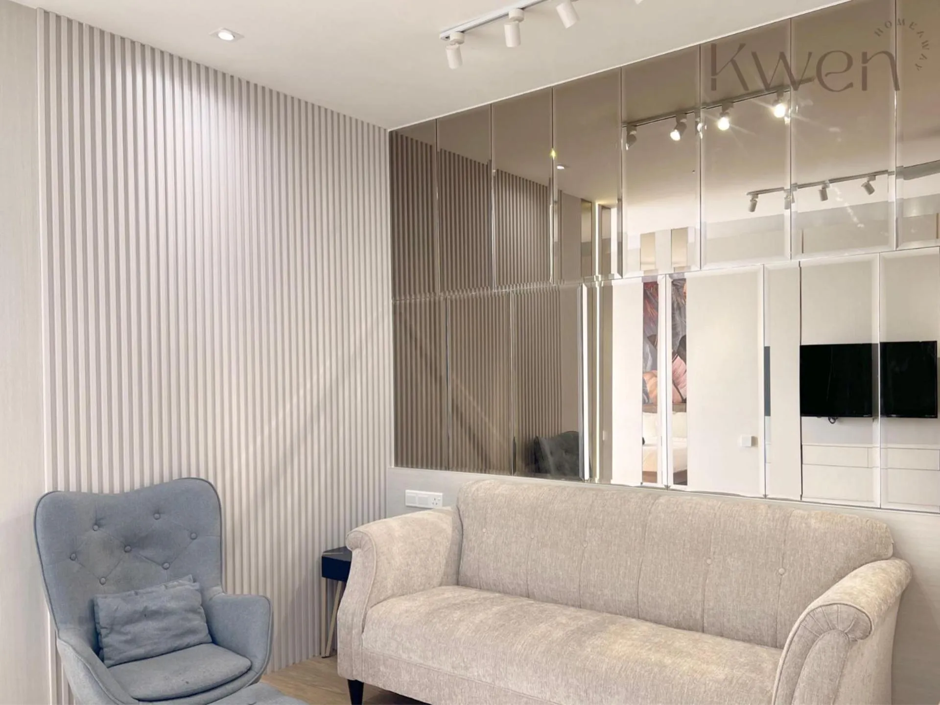 Living room in KWEN Suites-Tanjung Aru InfinityPool Seaview/Airport View