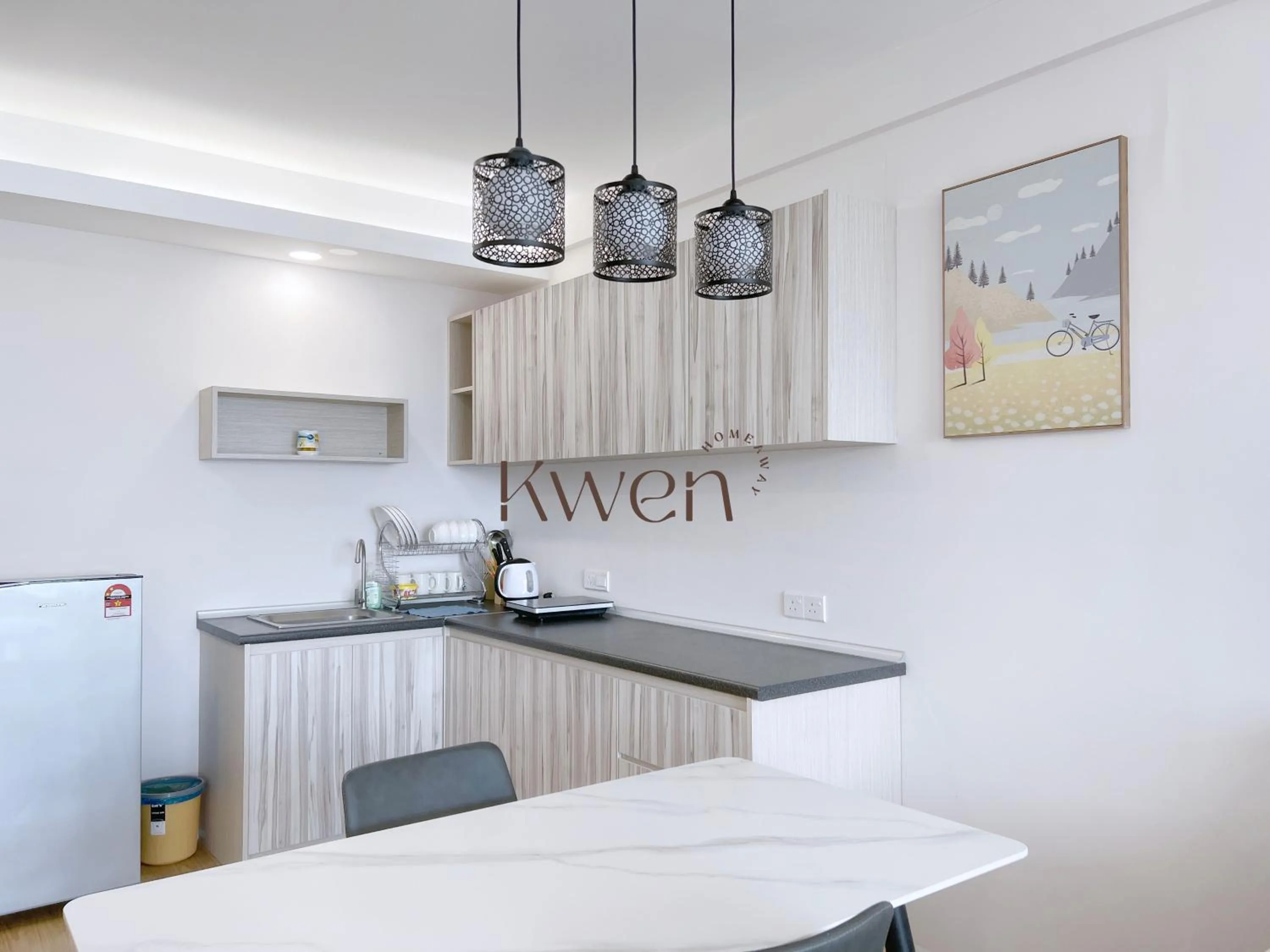 kitchen in KWEN Suites-Tanjung Aru InfinityPool Seaview/Airport View