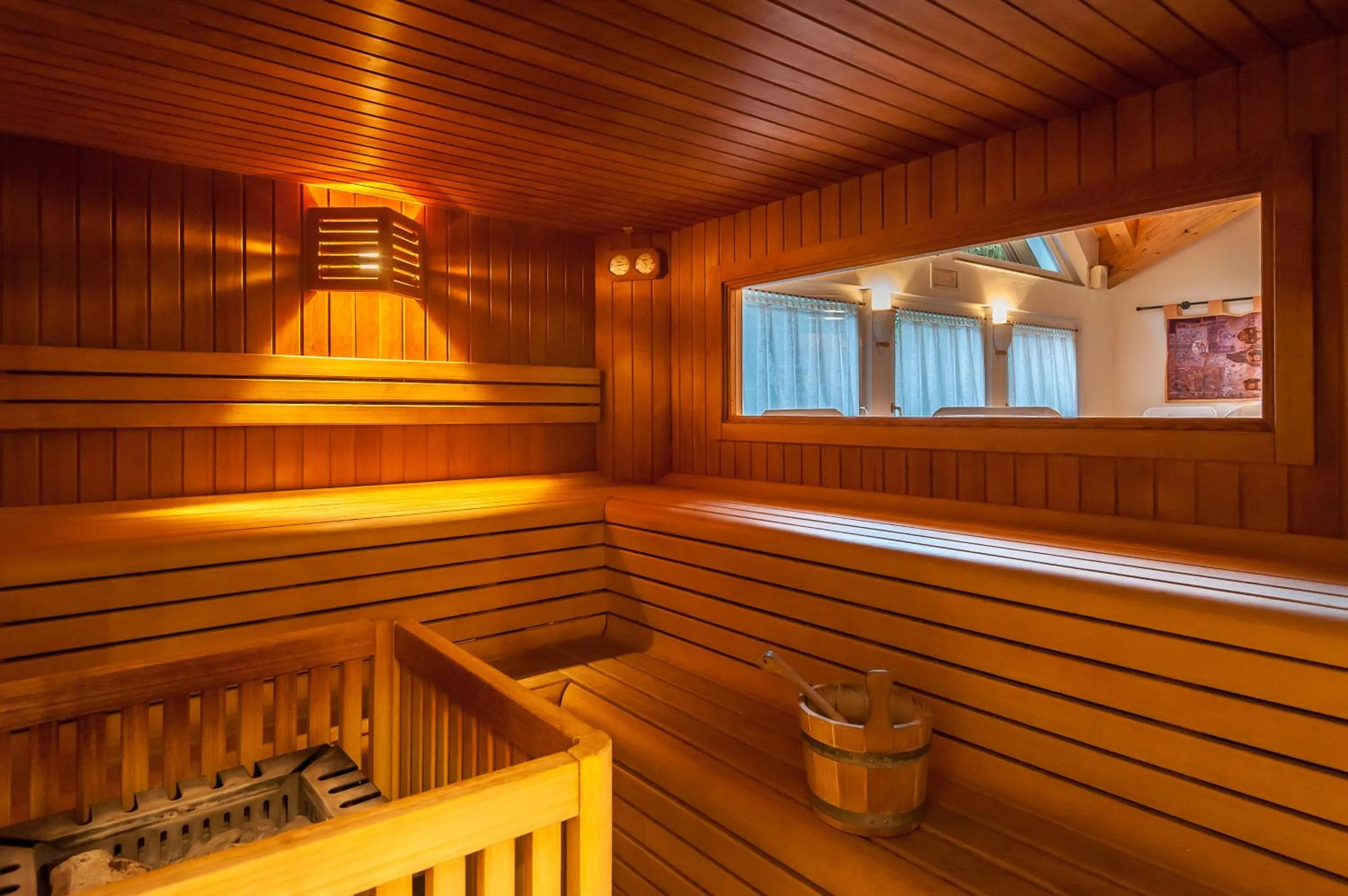 Sauna in Hotel Al Sorriso Greenpark & Wellness