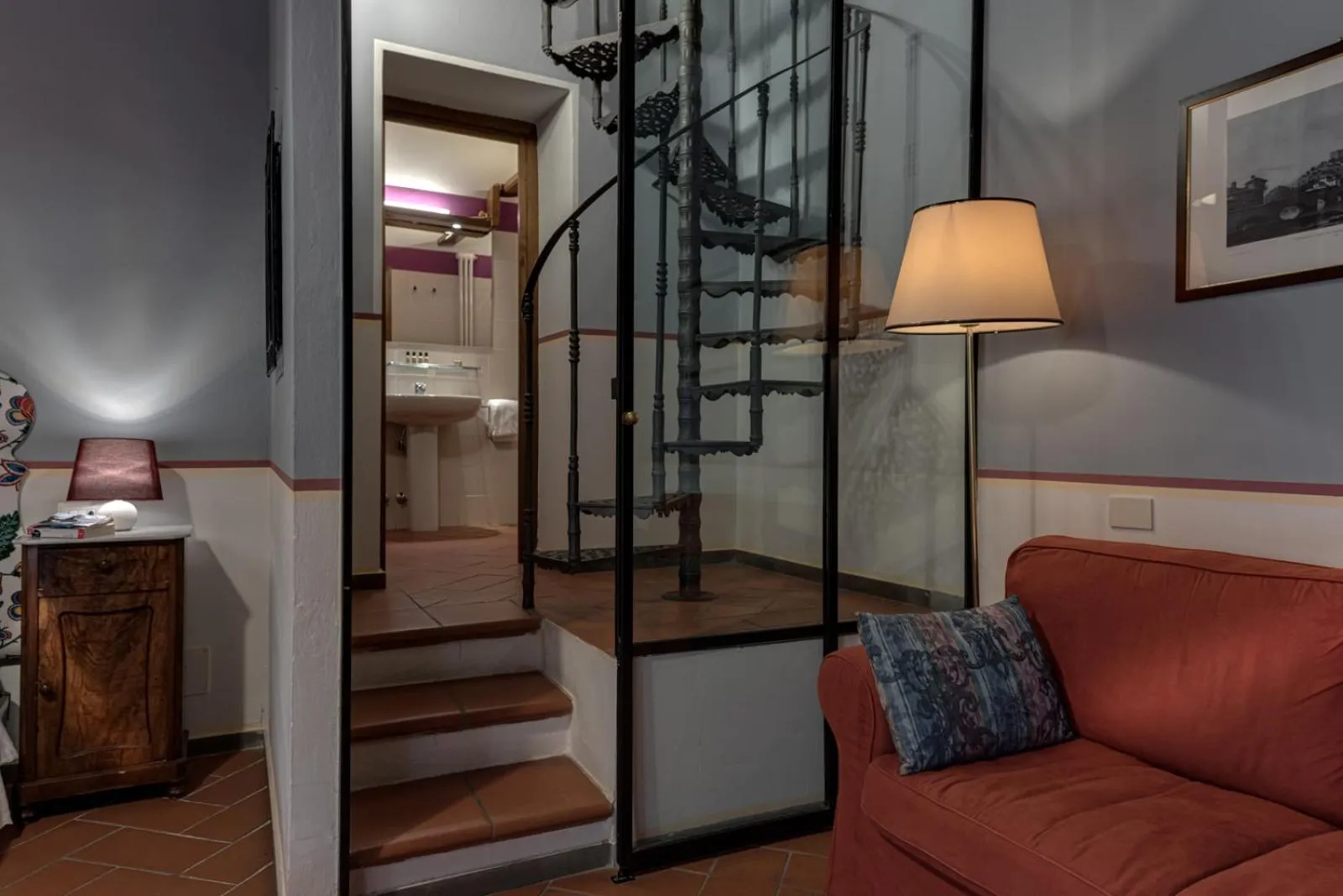 Bathroom, Bed in Tenuta Il Corno Agriturismo