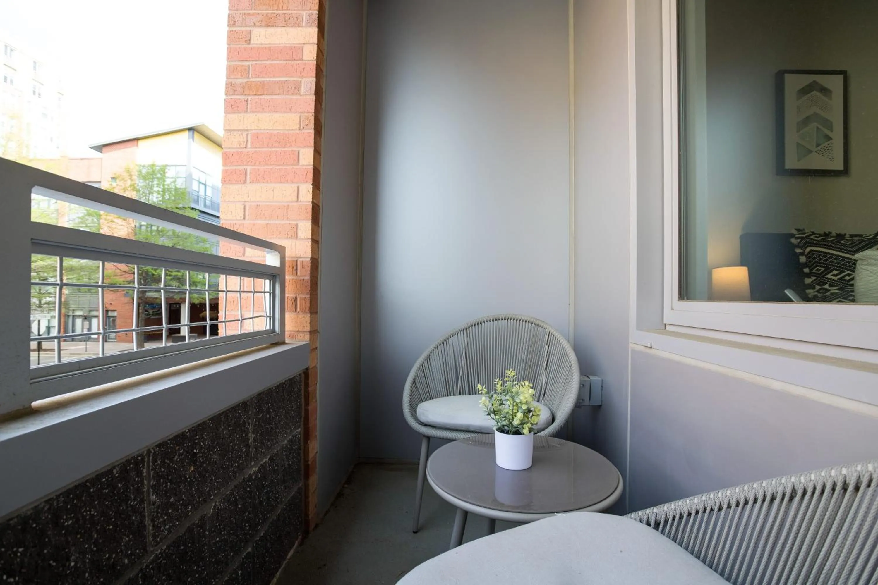 Balcony/Terrace in Stylish Condo at Clarendon with Rooftop Views