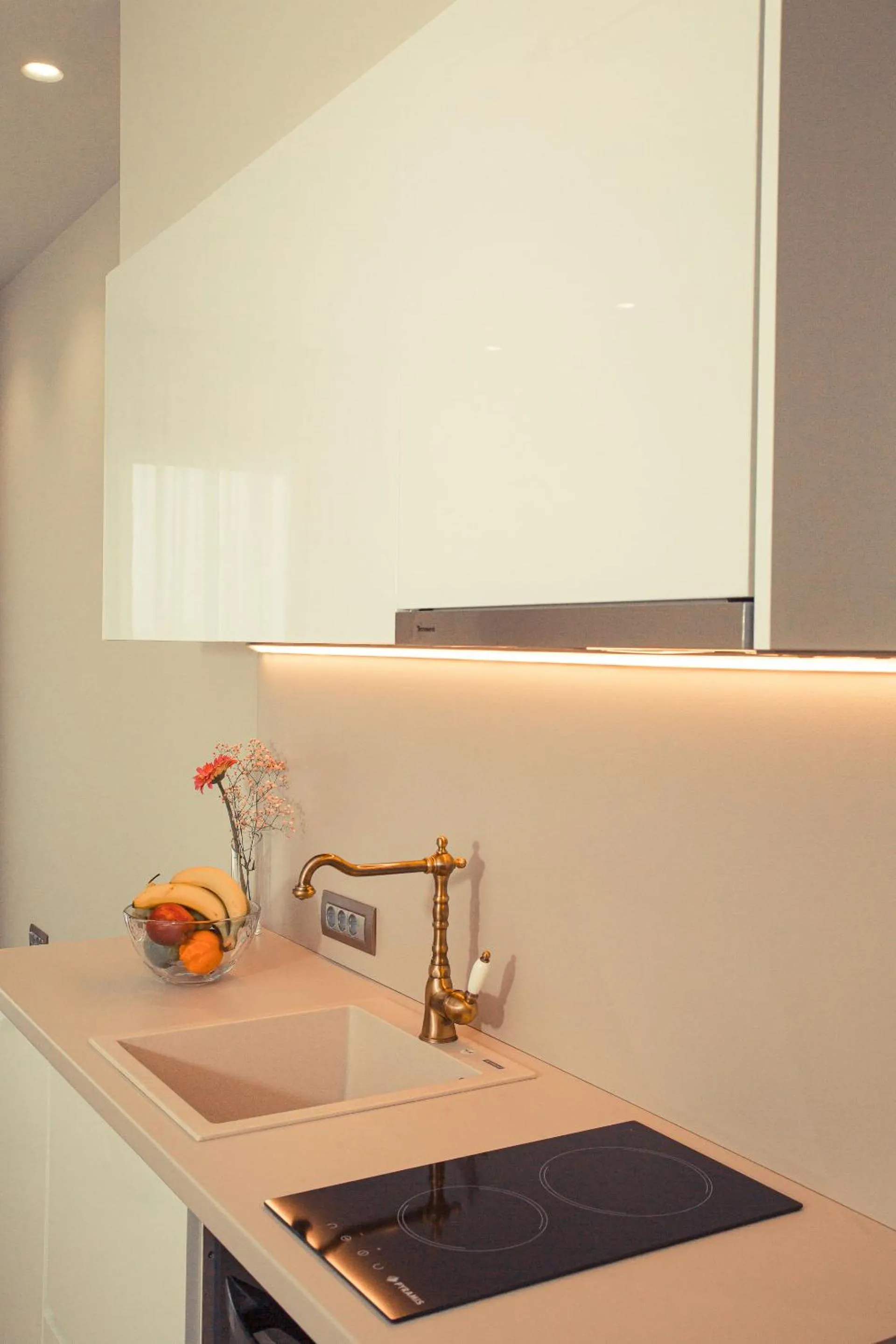 Kitchen or kitchenette in IO Luxury Pool & Hot Tub Suites