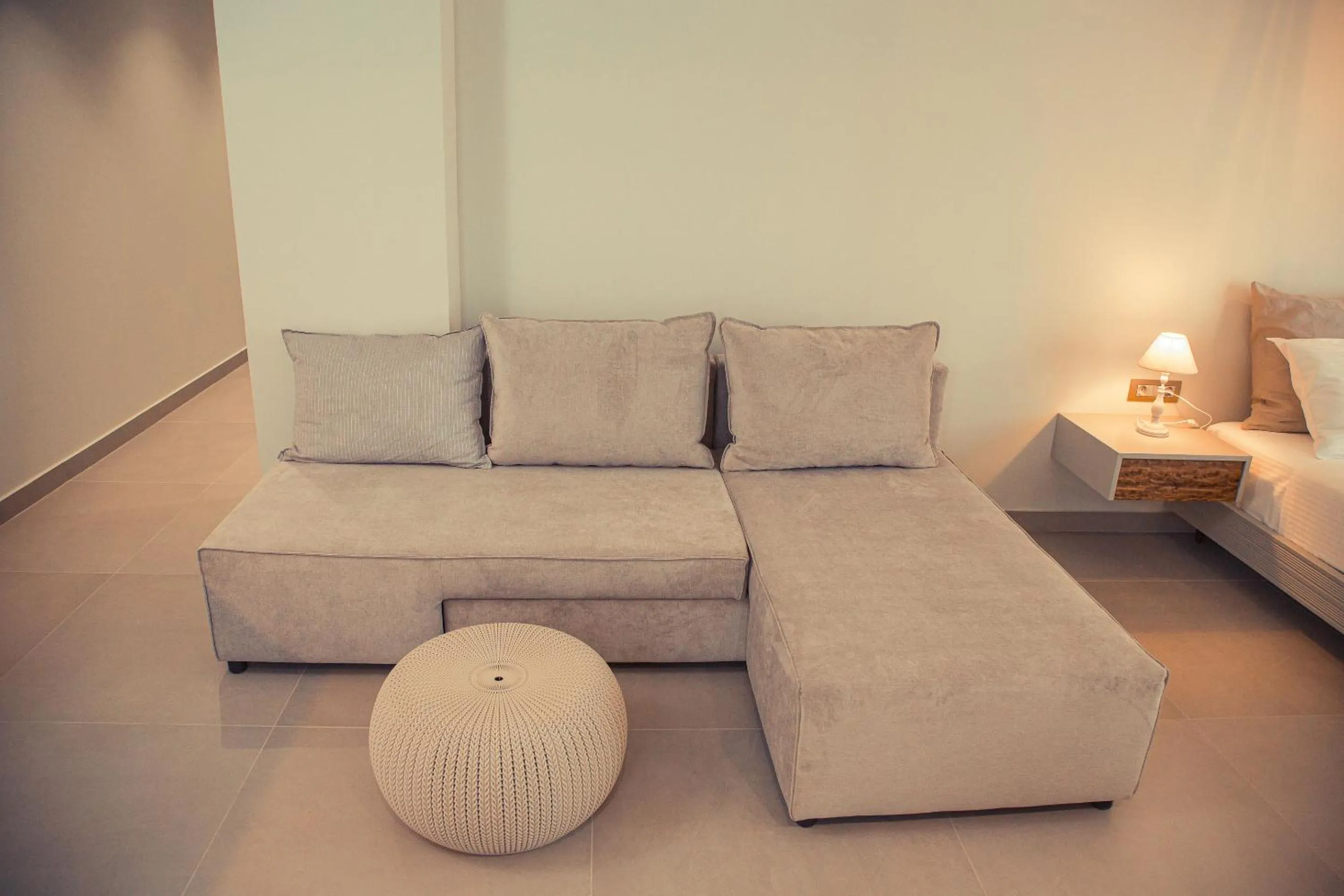 Seating area in IO Luxury Pool & Hot Tub Suites