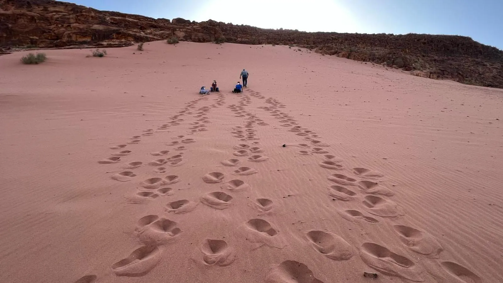 group of guests in Jabal Rum Camp
