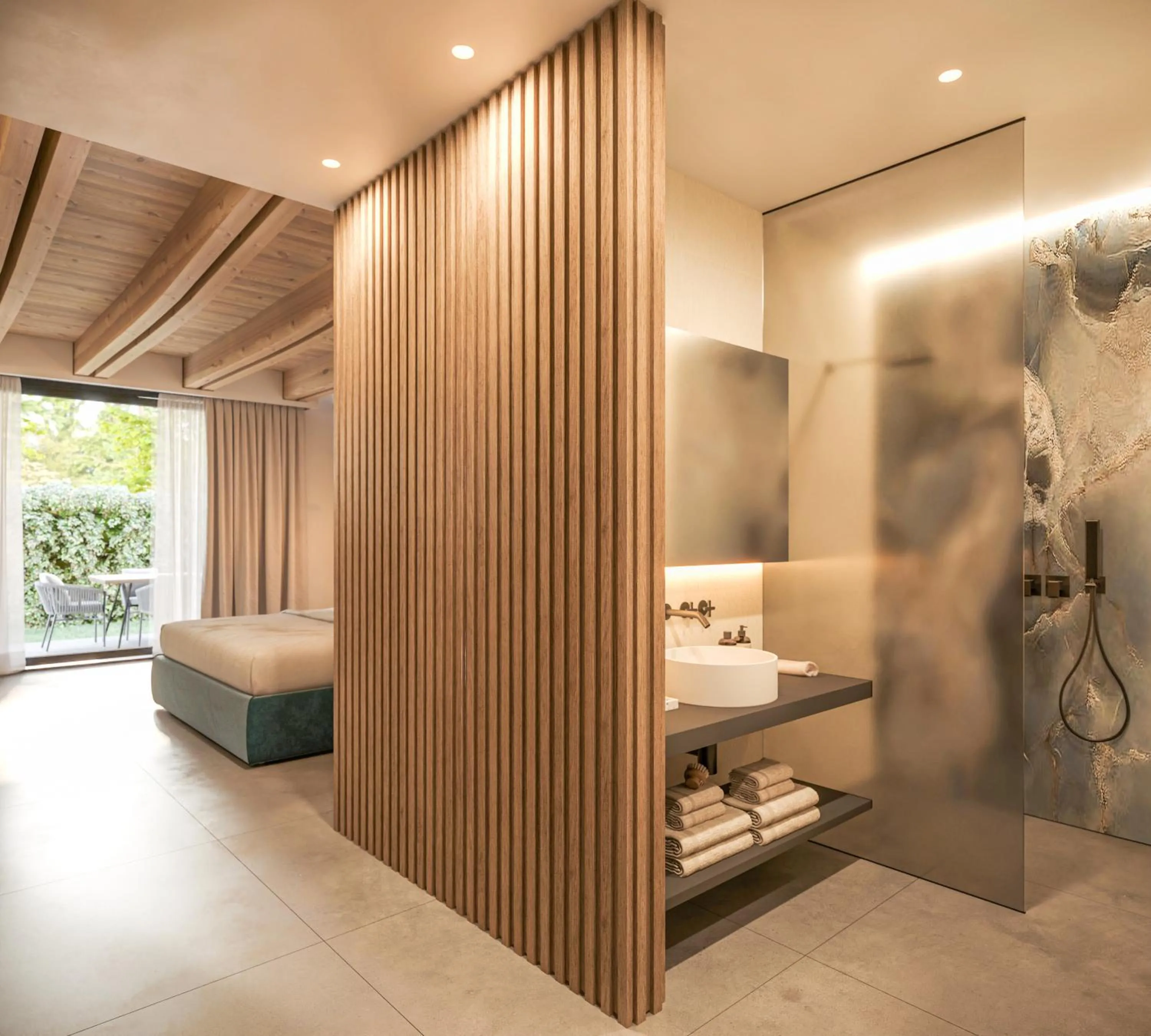 Bathroom, Bed in Hotel Lido