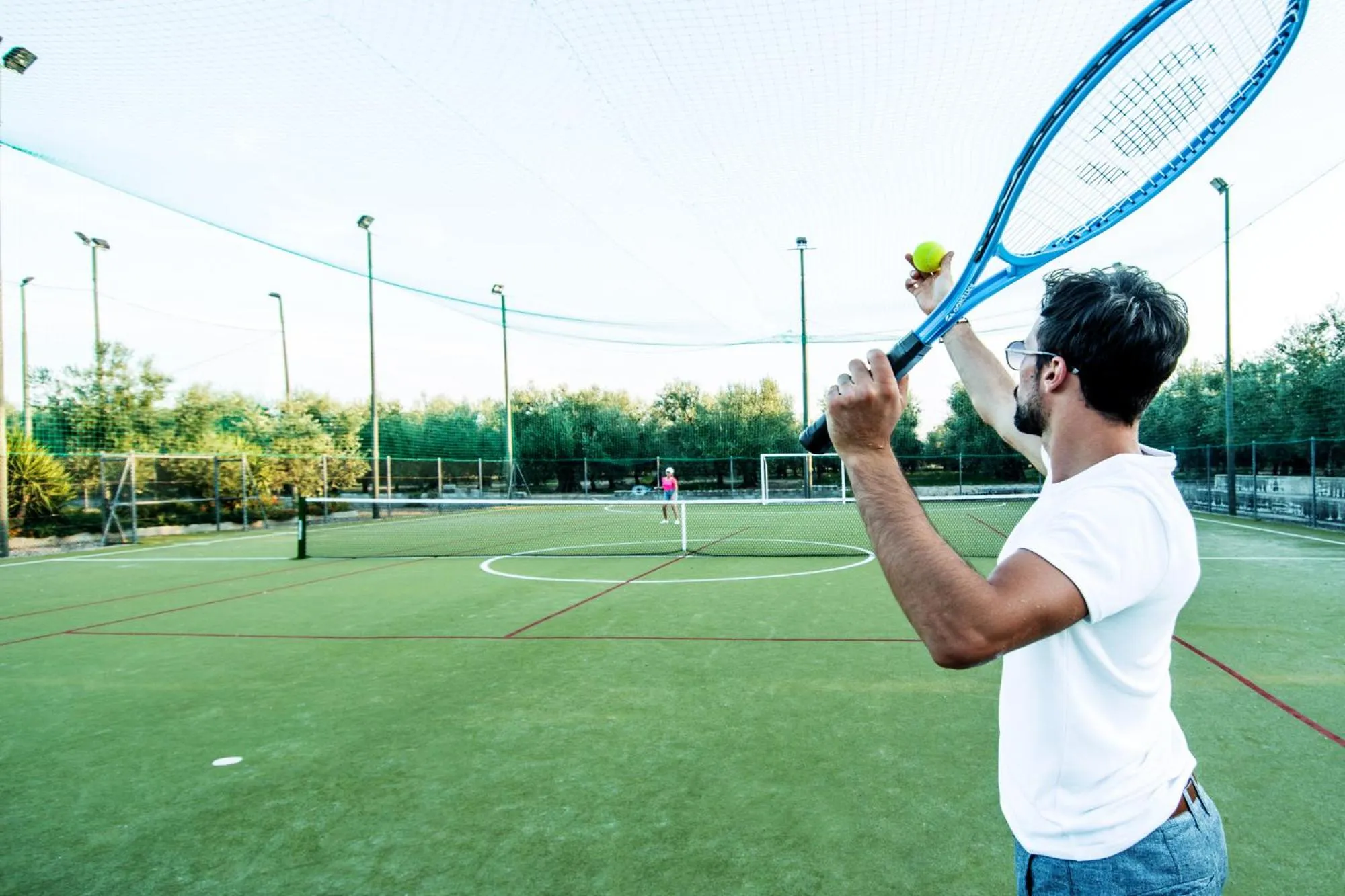 Tennis court in Giardino Degli Ulivi Resort Masseria