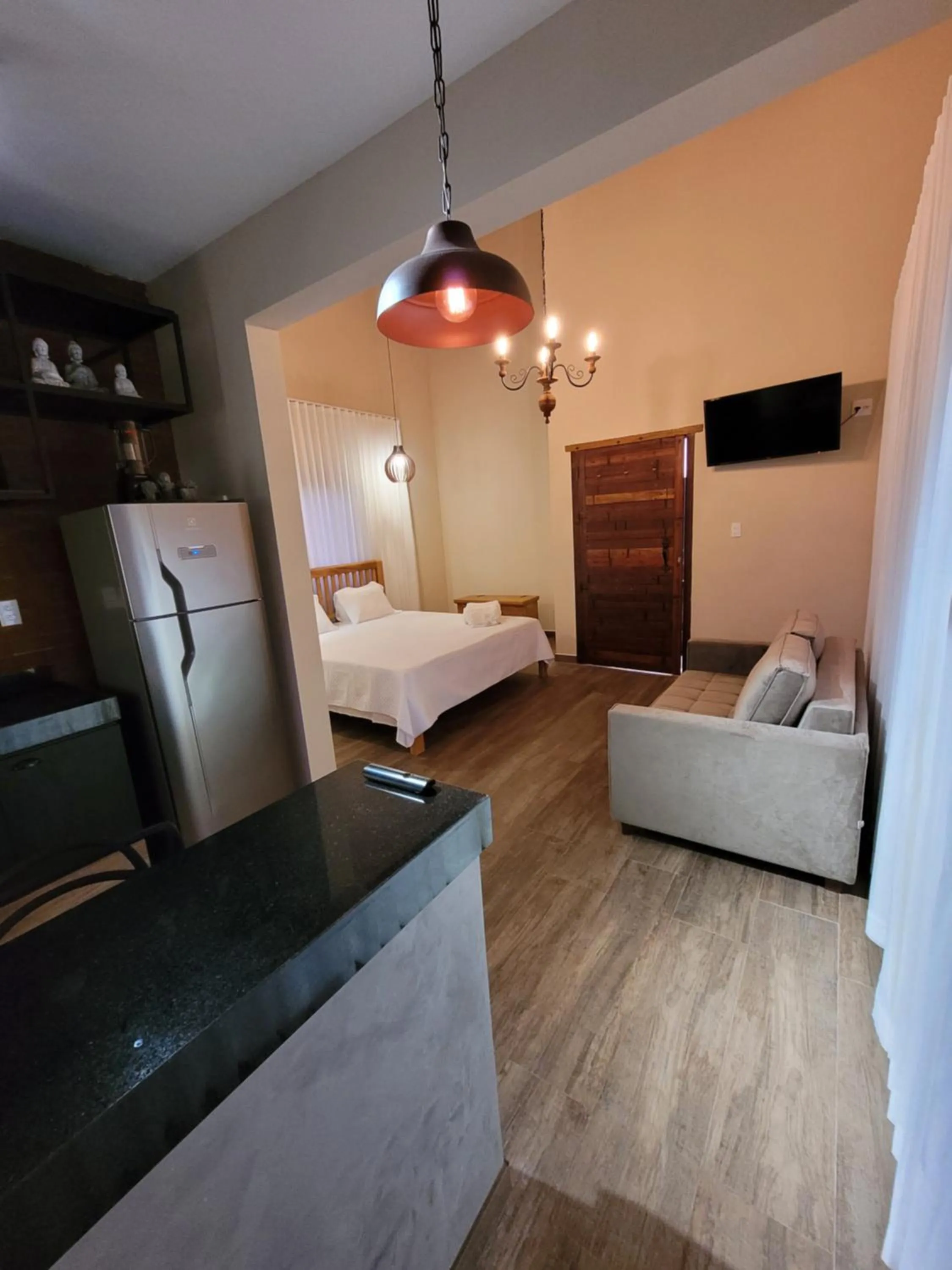 Communal lounge/ TV room, Bed in Euetu na Lapinha da Serra