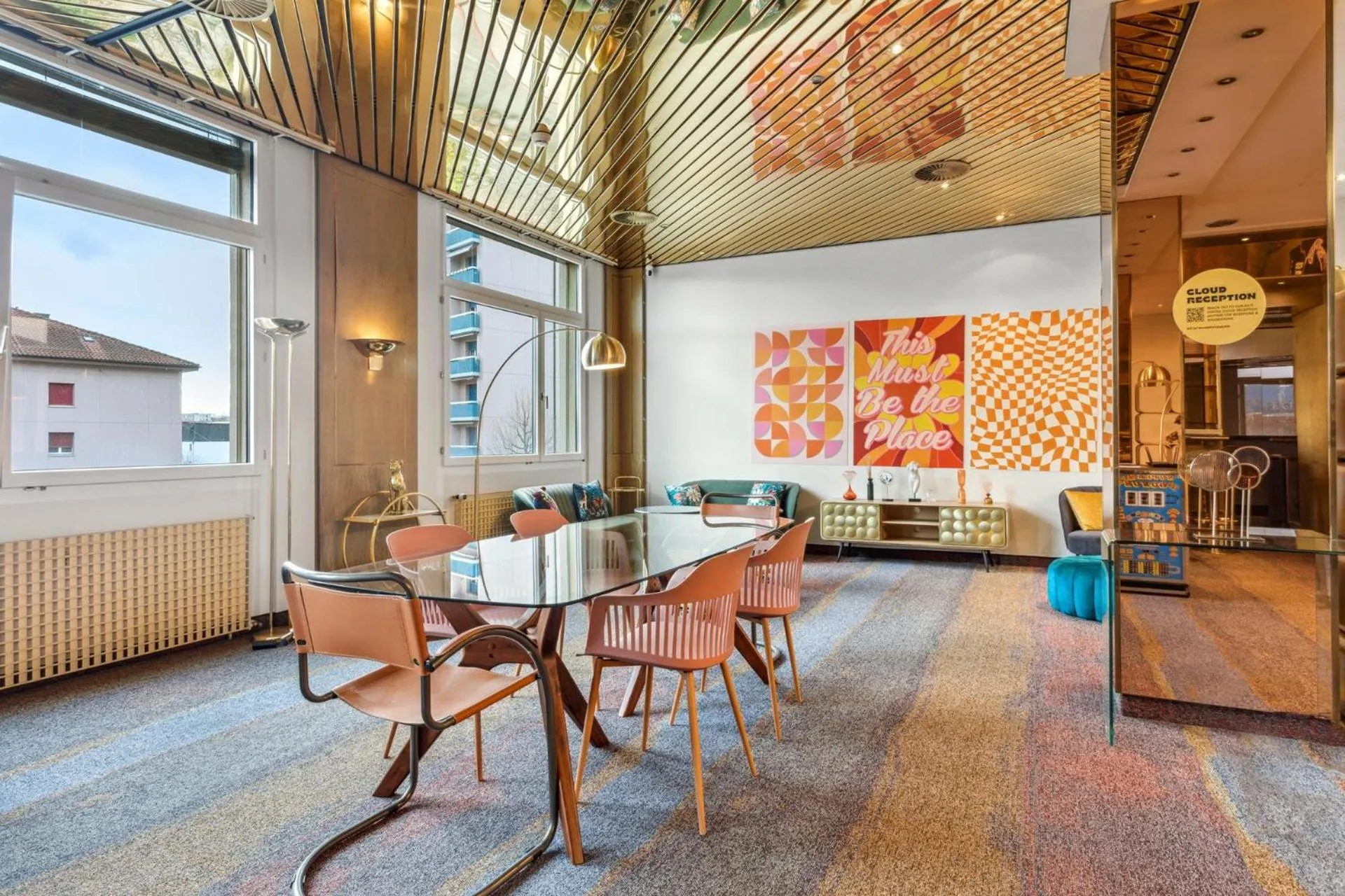 Lobby or reception in becozy Au Parc Retro Edition Self-Check-In Rooms & Studios Fribourg