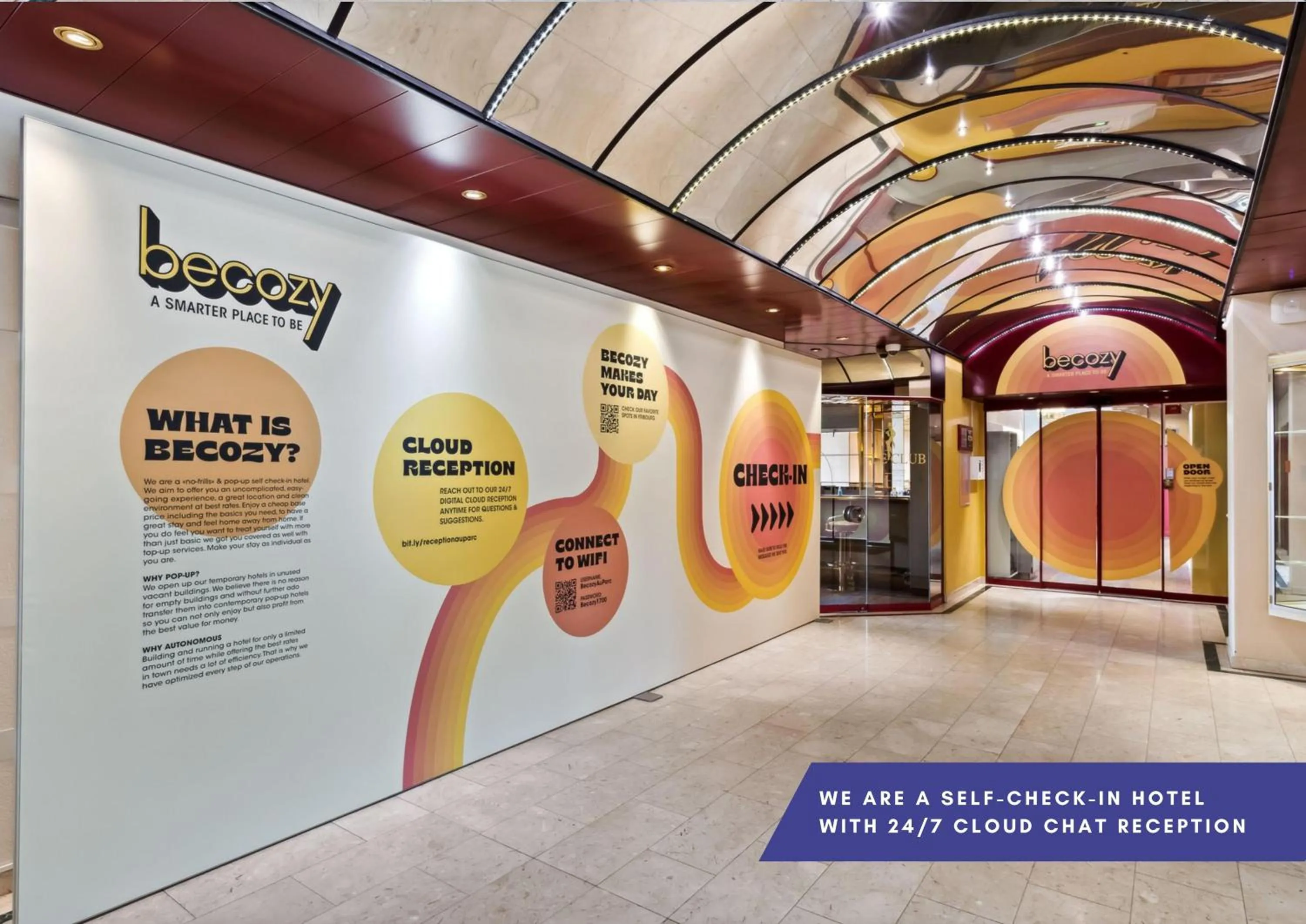 Property building in becozy Au Parc Retro Edition Self-Check-In Rooms & Studios Fribourg