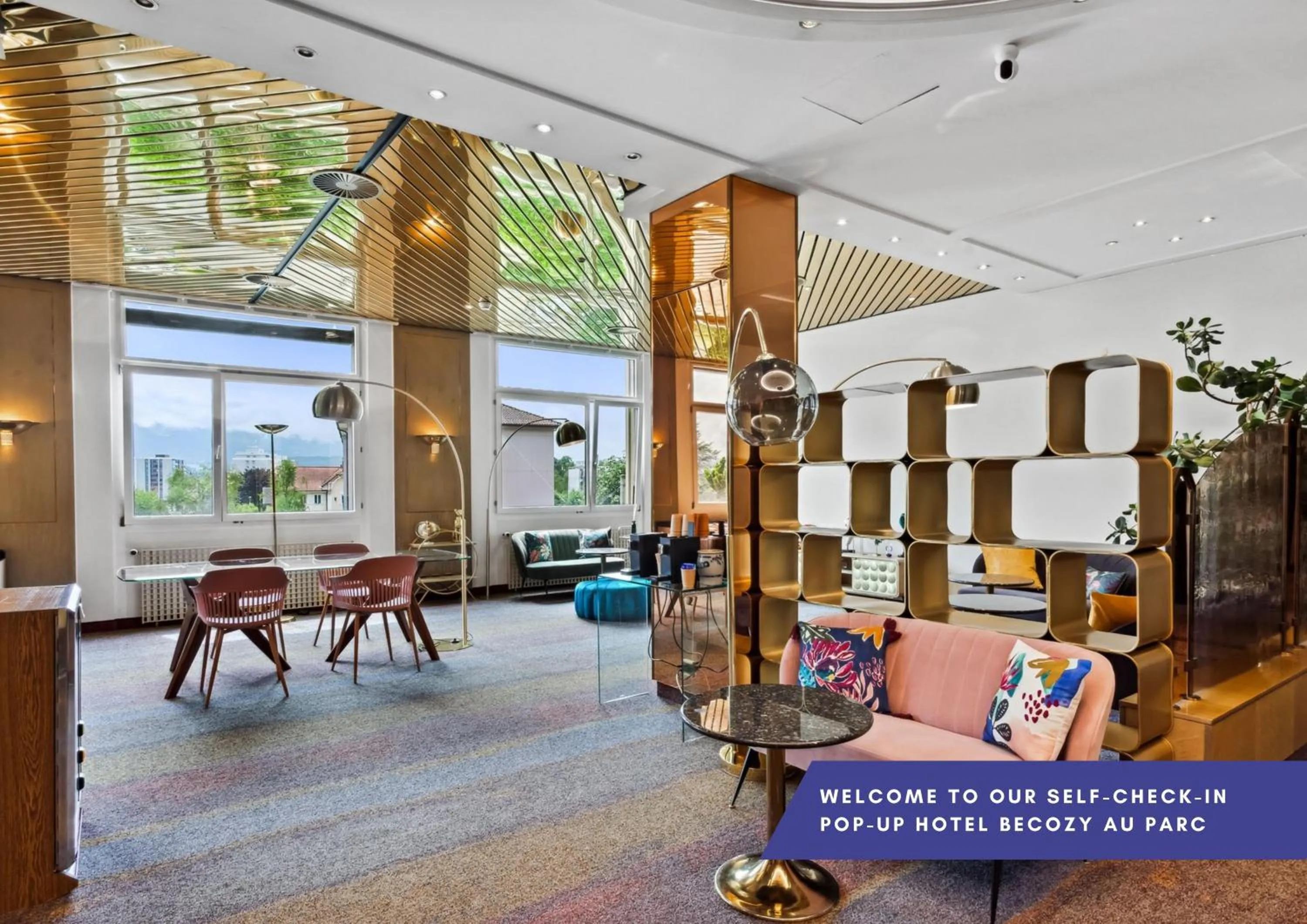 Living room in becozy Au Parc Retro Edition Self-Check-In Rooms & Studios Fribourg