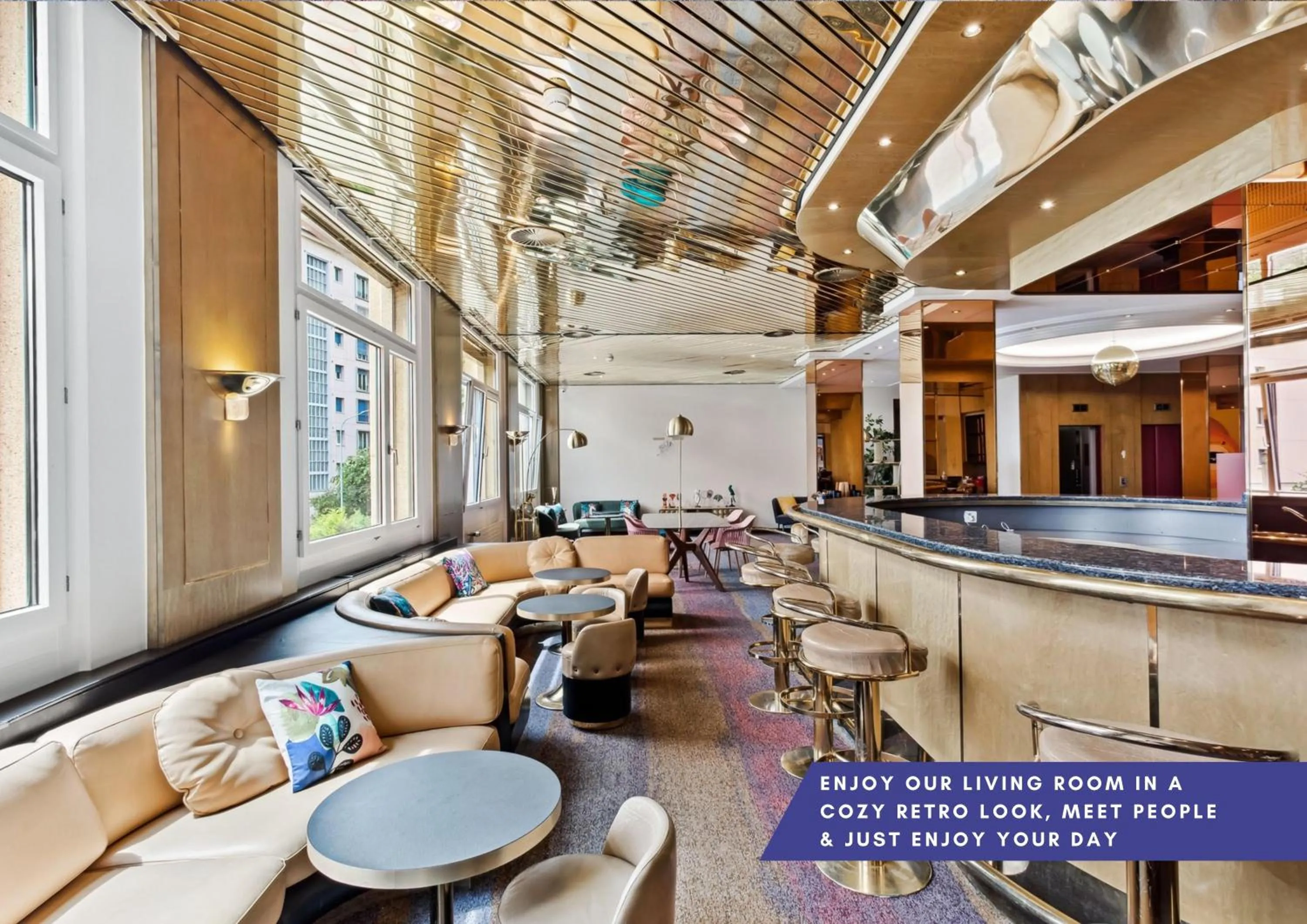 Living room in becozy Au Parc Retro Edition Self-Check-In Rooms & Studios Fribourg