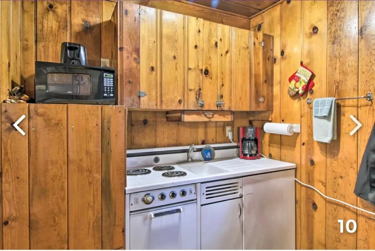 Kitchen or kitchenette in Hidden Rest Cabins and Resort