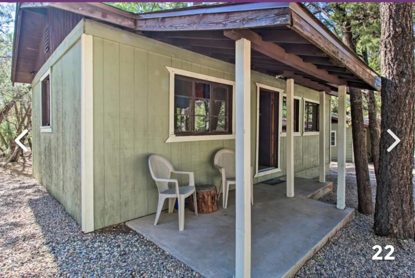 Patio in Hidden Rest Cabins and Resort