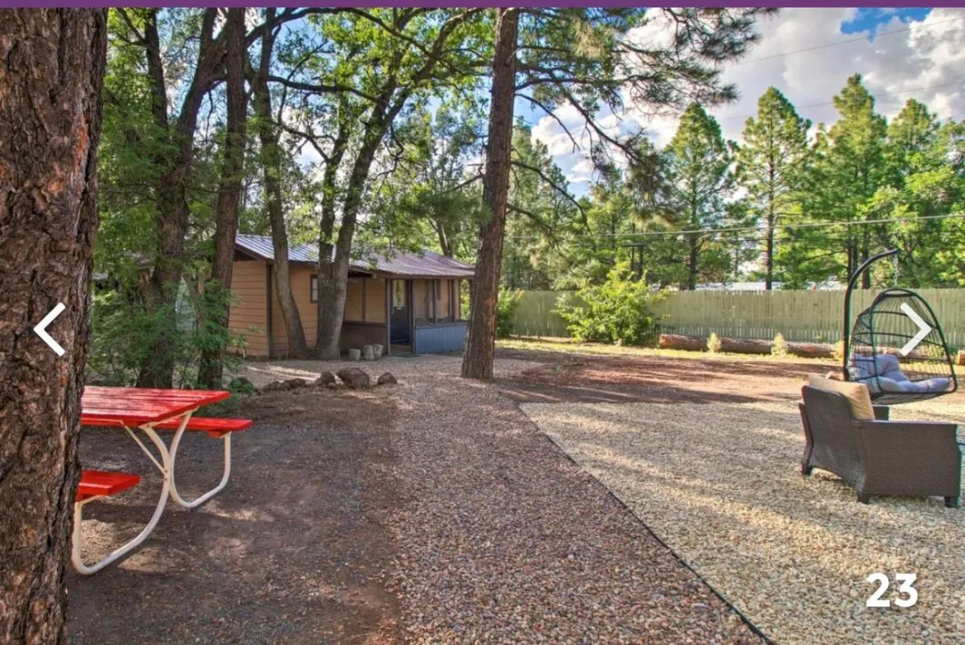 Seating area in Hidden Rest Cabins and Resort