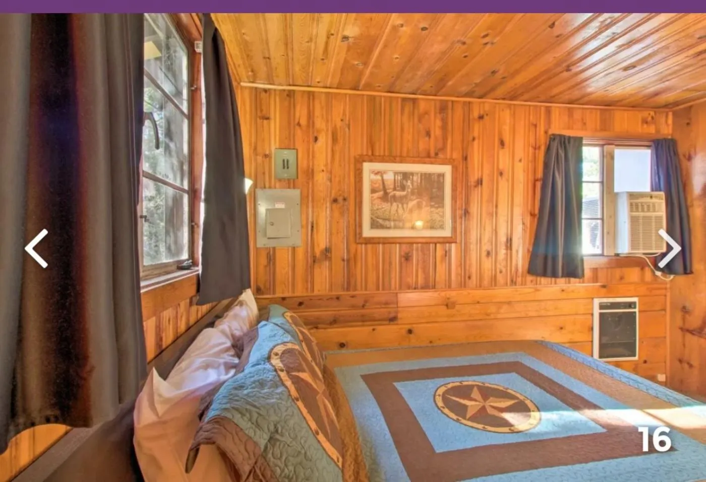 Bed in Hidden Rest Cabins and Resort