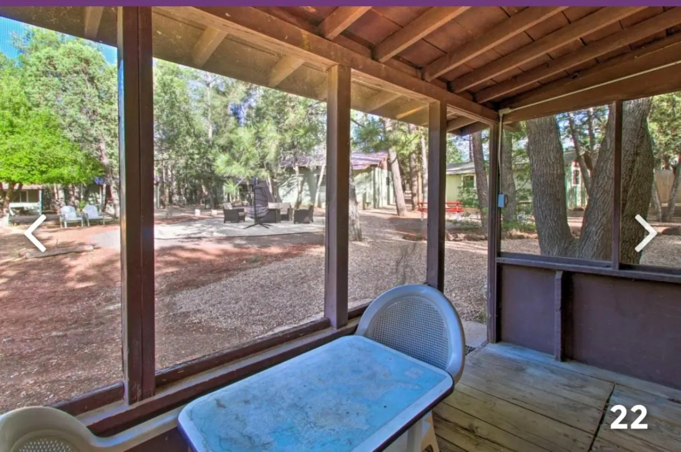 Patio in Hidden Rest Cabins and Resort