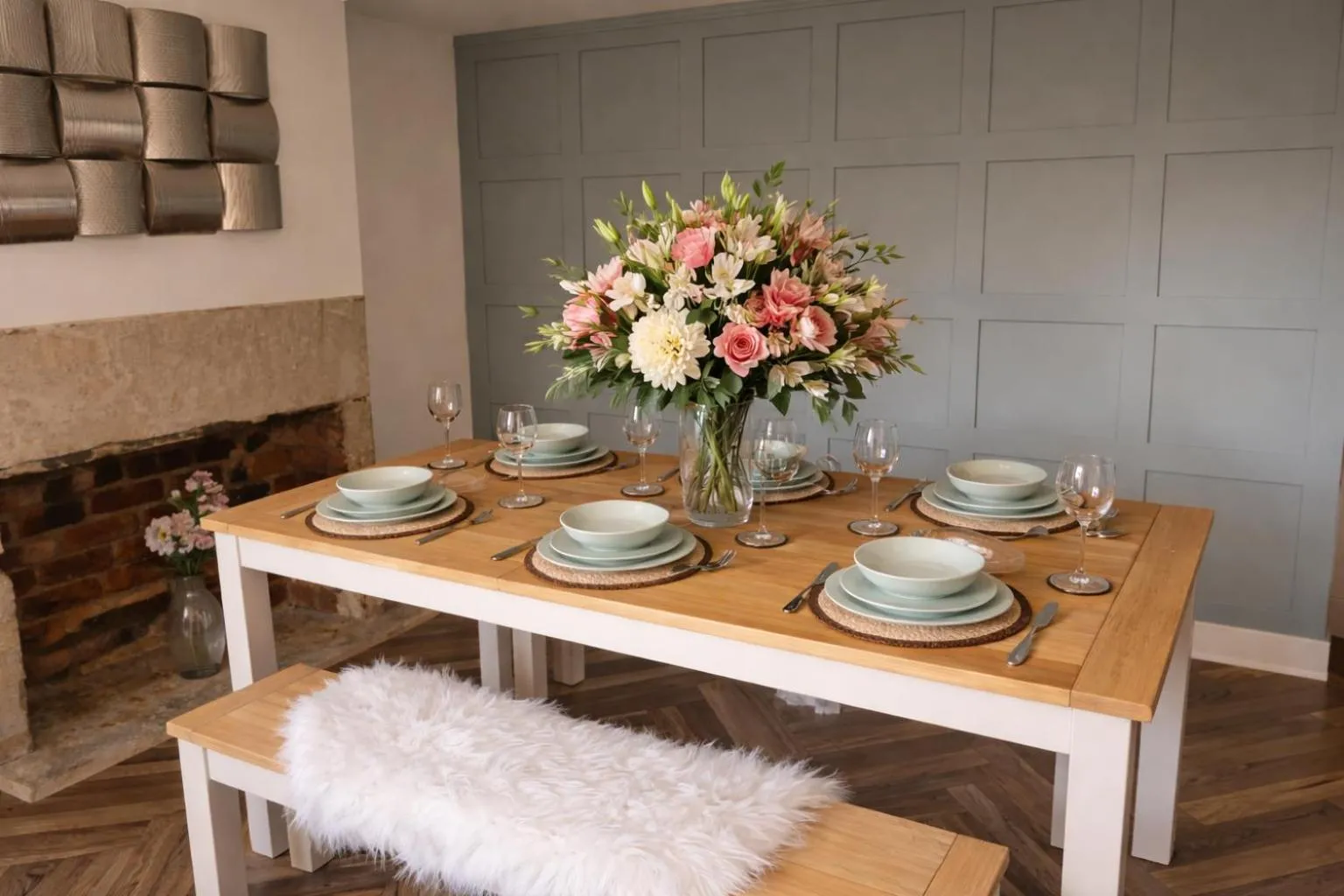 Dining area in The Old Butchers Cottage