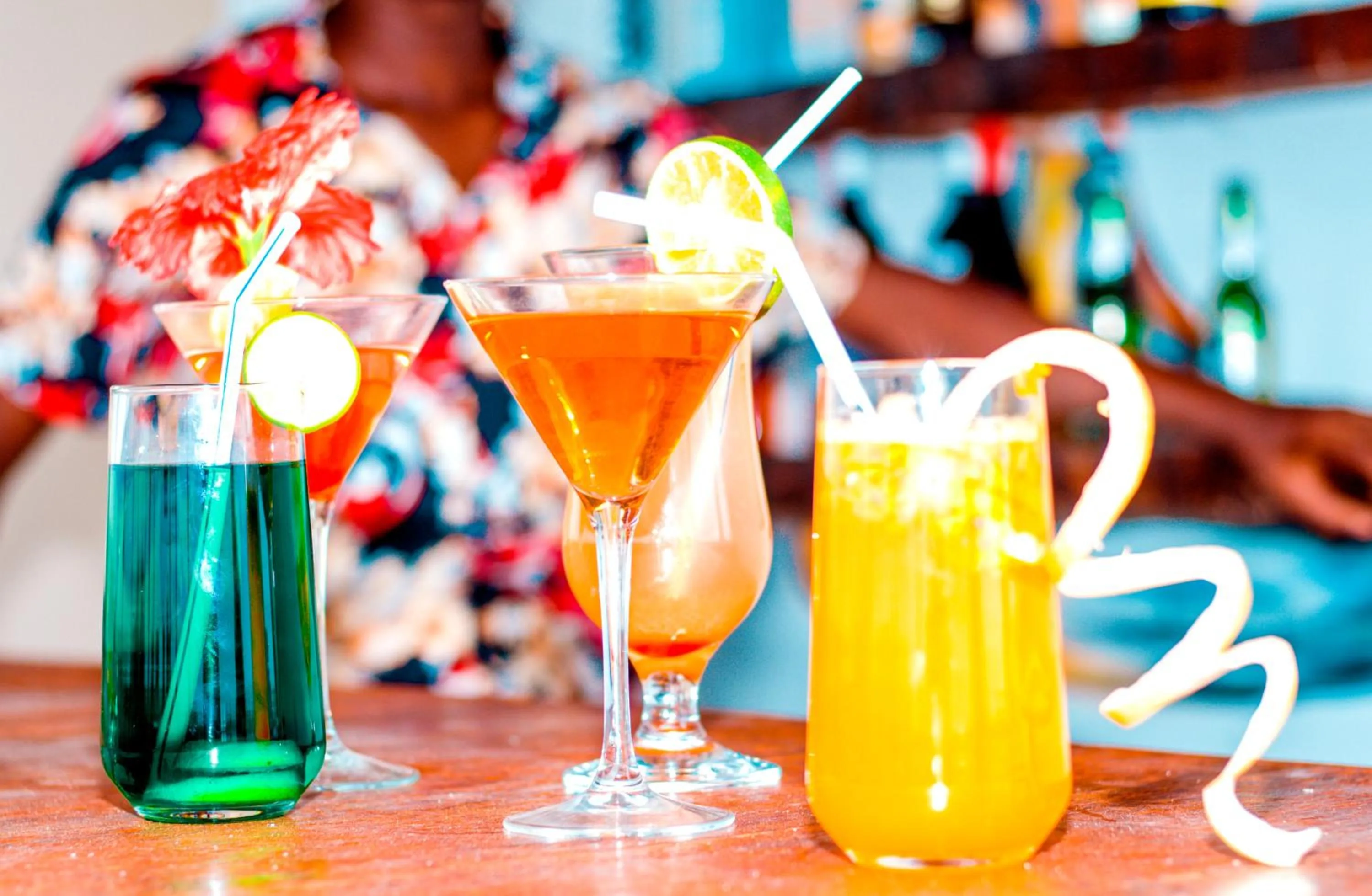 Drinks in Ocean Breeze Hotel