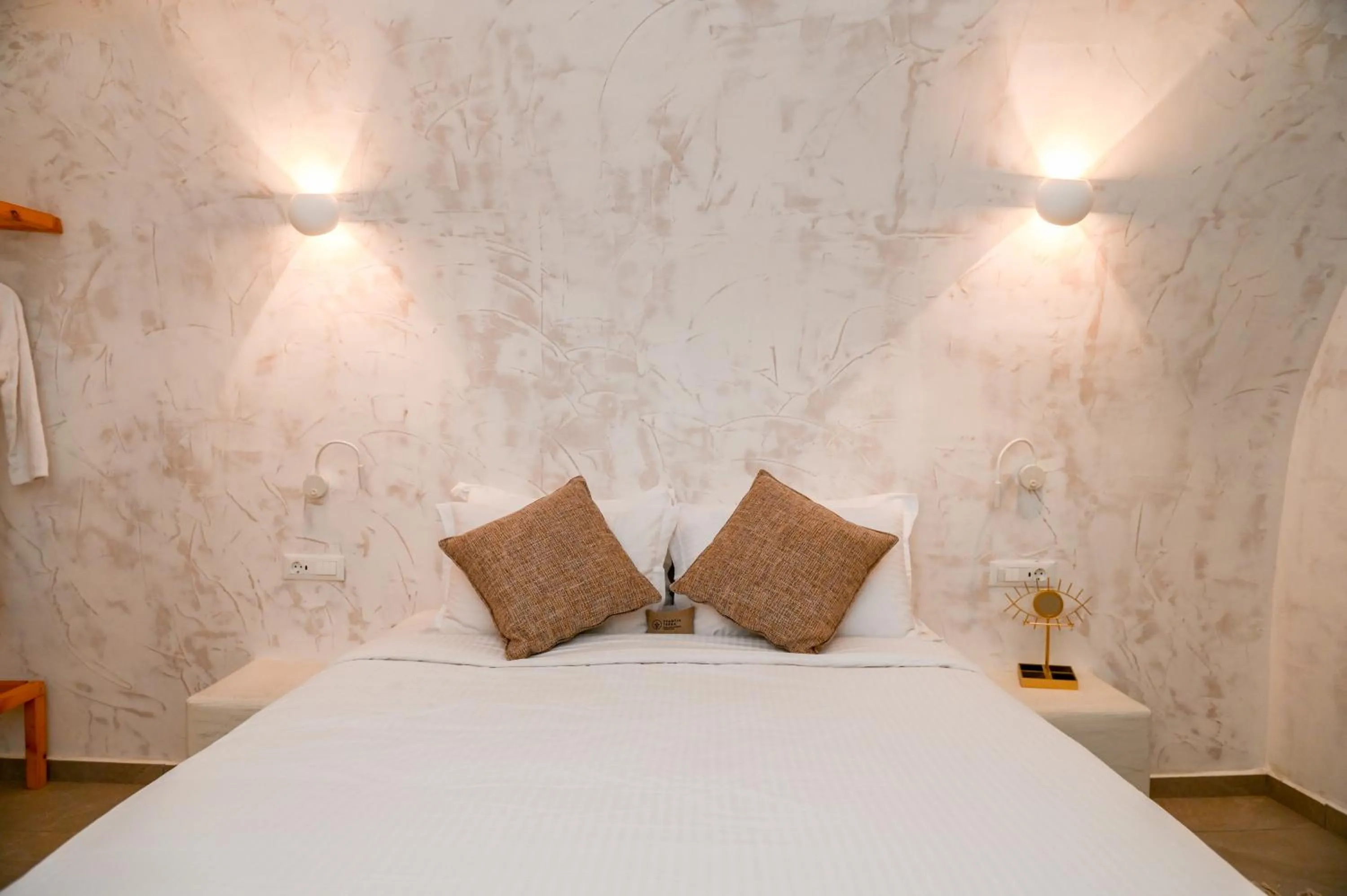 Bed in White Curves Santorini